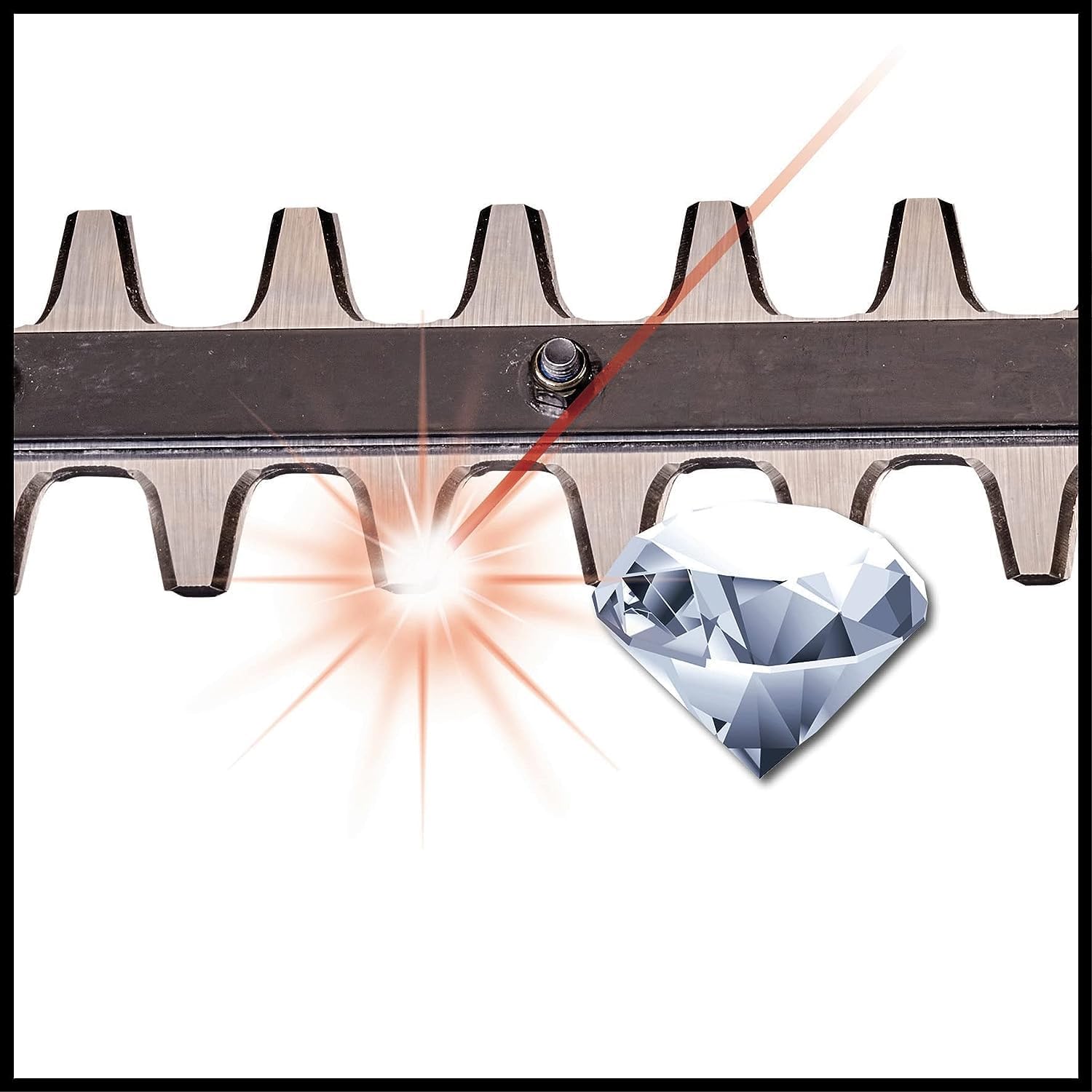 Einhell Elektrische Stab-Heckenschere/-Säge GC-HC 90/2046 T (900 W, 41,2 cm Schnittlänge Heckenschere, 18 cm Schnittlänge Kettensäge, bis 2,60 m Stiel)