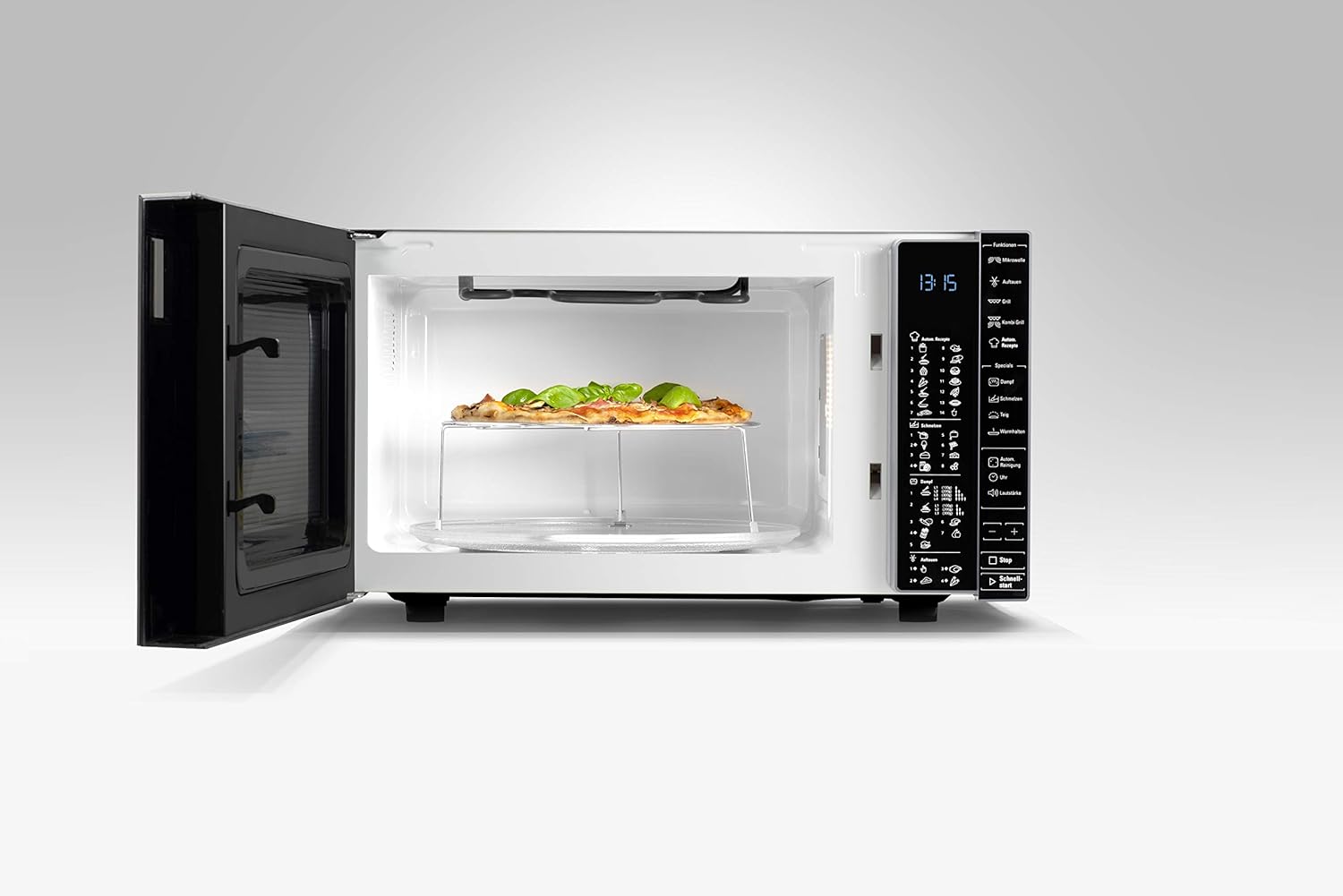 Bauknecht MW 304 M/ Kombination Grill und Mikrowelle/ 900 W/ 30 L Garraum/ Quartz Grill 1050 W/ Dampfgarfunktion/ AutoClean/ Joghurt-Funktion/ Schmelzfunktion/ Warmhalte-Funktion, Edles Schwarz