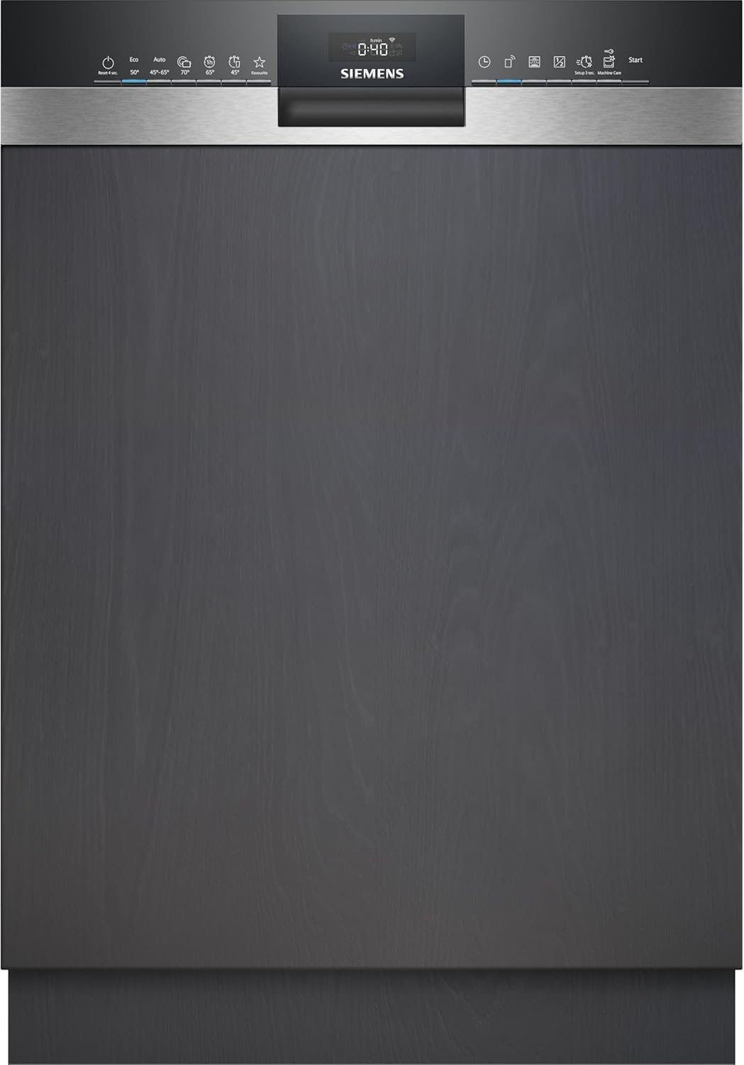 Siemens SN43ES14VE, iQ300 Smarter Geschirrspüler, Unterbau-Spülmaschine mit Besteckschublade, 60 cm, automatische Türöffnung dank autoOpen dry, besonders leise mit iQdrive-Motor, aquaStop, Edelstahl