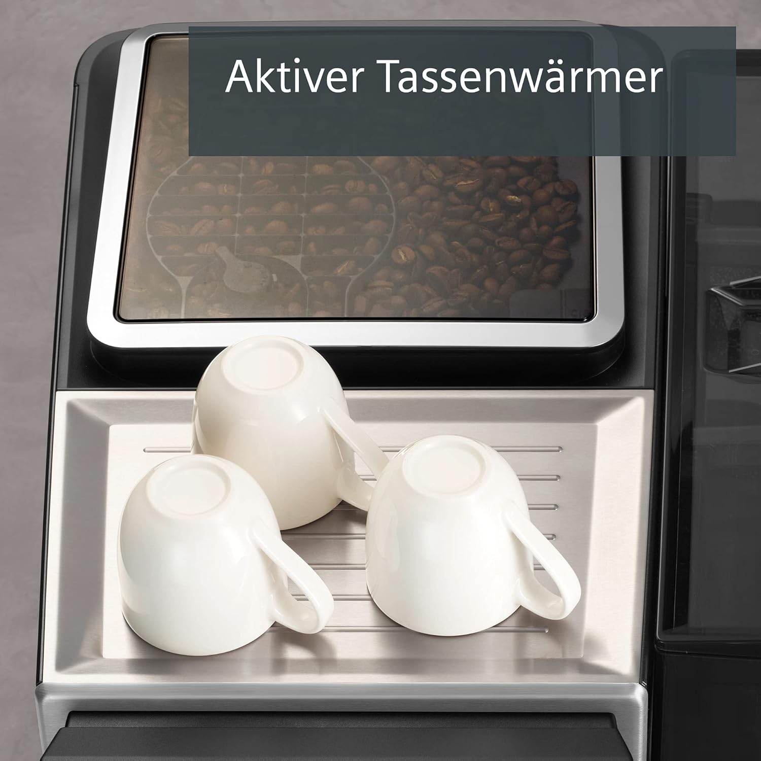 Siemens Kaffeevollautomat EQ900 TQ903D03, App-Steuerung, intuitives Full-Touch-Display, Barista-Modus, AromaBoost, Geräuschreduzierung, Premiummahlwerk, automatische Dampfreinigung, 1500 W, edelstahl