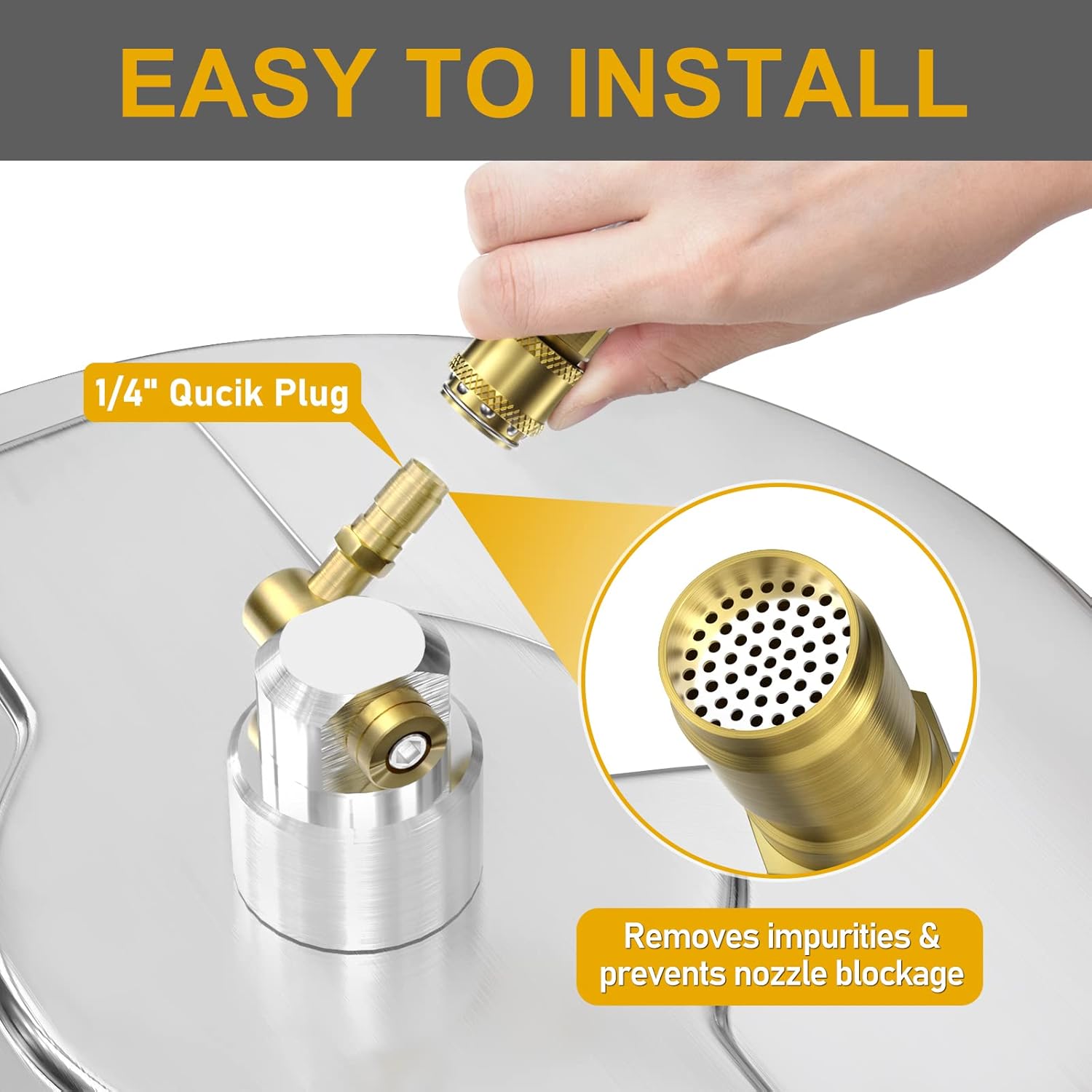 EVEAGE 50.8 cm Hochdruckreiniger Oberflächenreiniger Doppelgriff mit Wasserrückgewinnung,mit 4 Rädern, Edelstahlgehäuse Hochdruckreiniger Zubehör mit 2 Verlängerungsstab, 4000 PSI, EP004