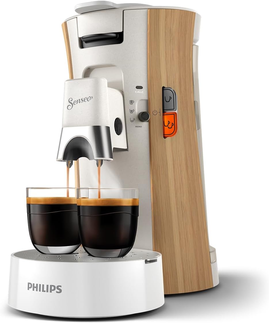 Philips Senseo Select CSA240/20 Kaffeepadmaschine (Kaffeestrkewahl Plus, Memo-Funktion, aus recyceltem Plastik), Schwarz Eco
