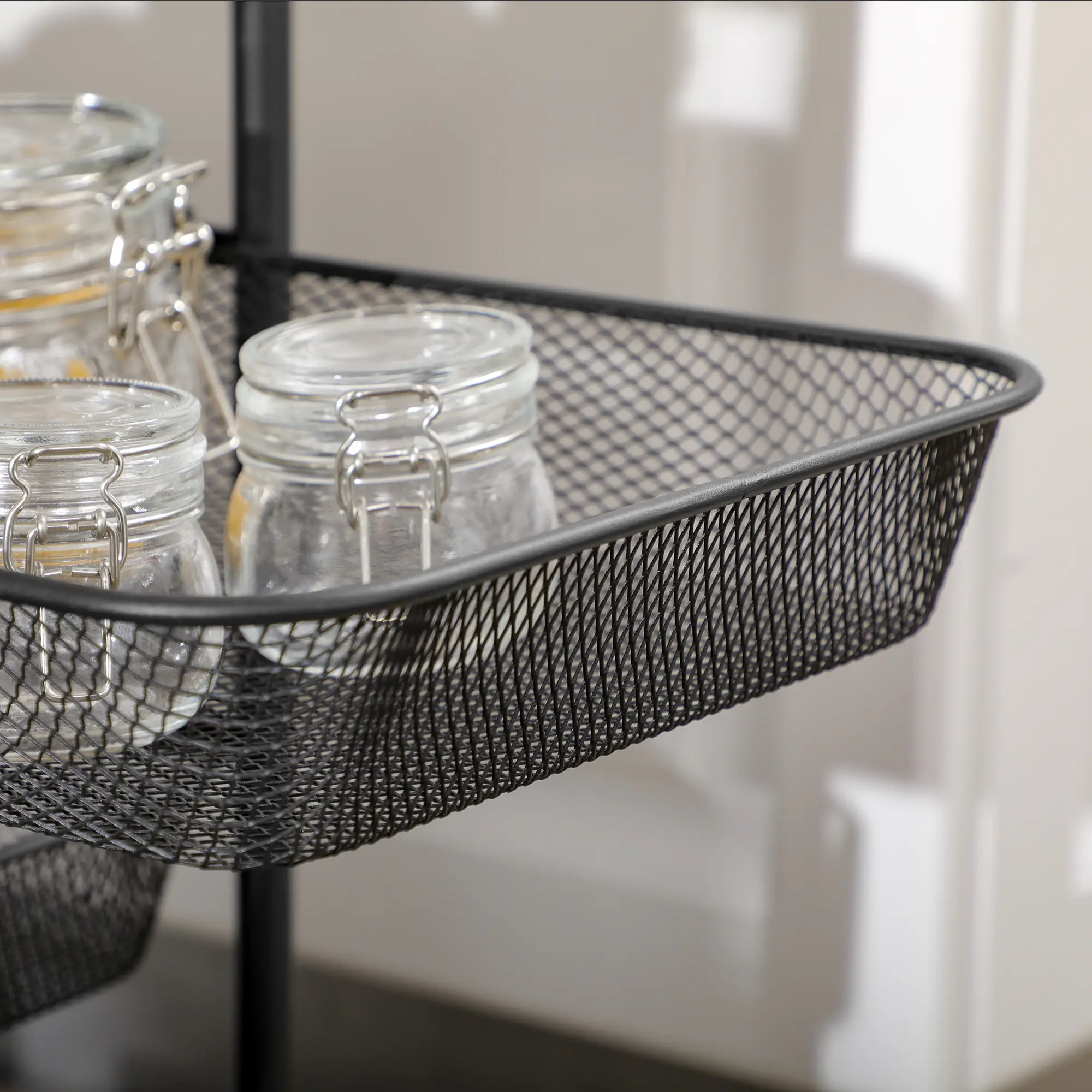 HOMCOM Servierwagen Rollwagen 5-stufiger Stauraum vielseitig einsetzbar