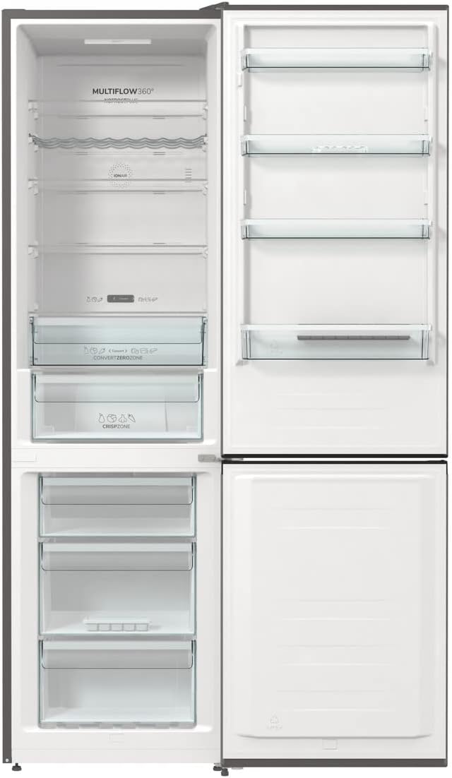 Gorenje N 619EAXL4 Kühl-Gefrier-Kombination/ LED Display/ 186 cm/ 300 l/ NoFrostPLus/ Gemüsefach mit Feuchteregler/ FastFreeze/ edelstahl
