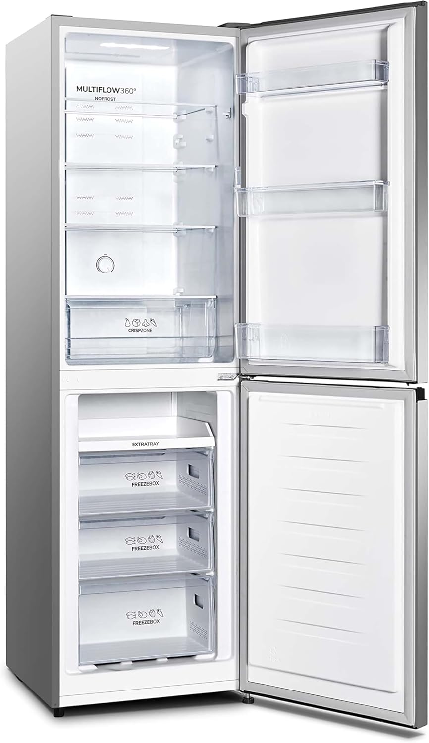 Gorenje N 619EAXL4 Kühl-Gefrier-Kombination/ LED Display/ 186 cm/ 300 l/ NoFrostPLus/ Gemüsefach mit Feuchteregler/ FastFreeze/ edelstahl