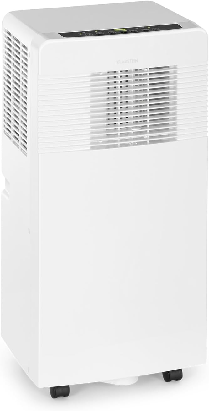 Klarstein Mobile Klimaanlage mit Abluftschlauch, 3-in-1 Klimagerät mit Ventilator, Luftentfeuchter & Nachtmodus, Kleine & Portable Klimaanlage für Wohnung & Büro, 12000 BTU Niedrig Verbrauch