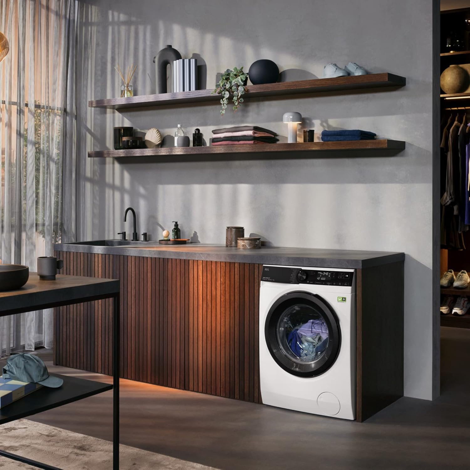 AEG L6FBG51470 Waschmaschine / Serie 6000 mit ProSense / Testsieger der Stiftung Warentest / 7,0 kg / Leise / Mengenautomatik / Nachlegefunktion / Kindersicherung / Wasserstopp / 1400 U/min