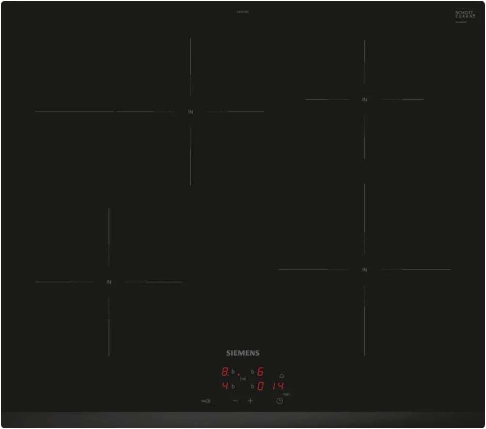 Siemens EQ522IA01, Einbauherd-Set, Bestehend aus HE517GBS4 Herd, 60 x 60 cm, 3D Heißluft, Selbstreinigung, Clip Auszug & EI645CFB6E Induktionskochfeld, Bräterzone, powerBoost, Edelstahl Rahmen