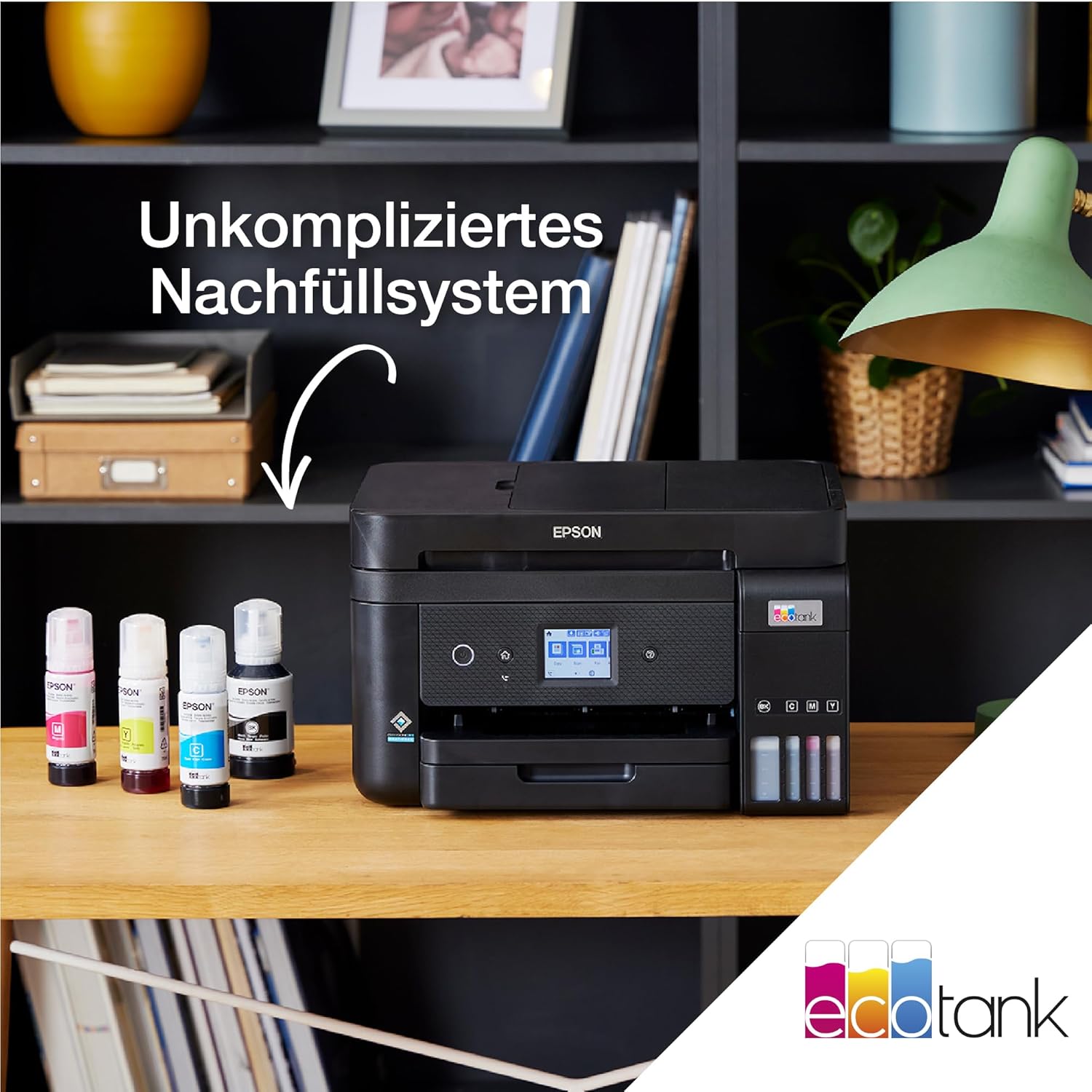 Epson EcoTank ET-4800 A4-Multifunktions-Wi-Fi-Tintentankdrucker, mit einem im Lieferumfang enthaltenen Vorrat an Tinten bis zu 3 Jahren