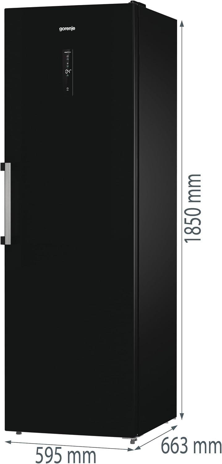 Gorenje R 619 DAXL6 Kühlschrank/AdaptTech/FreshZone/Schnellkühlfunktion/Umluft-Kühlsystem/LED Display / 398l / 185cm / EEK D/Edelstahl