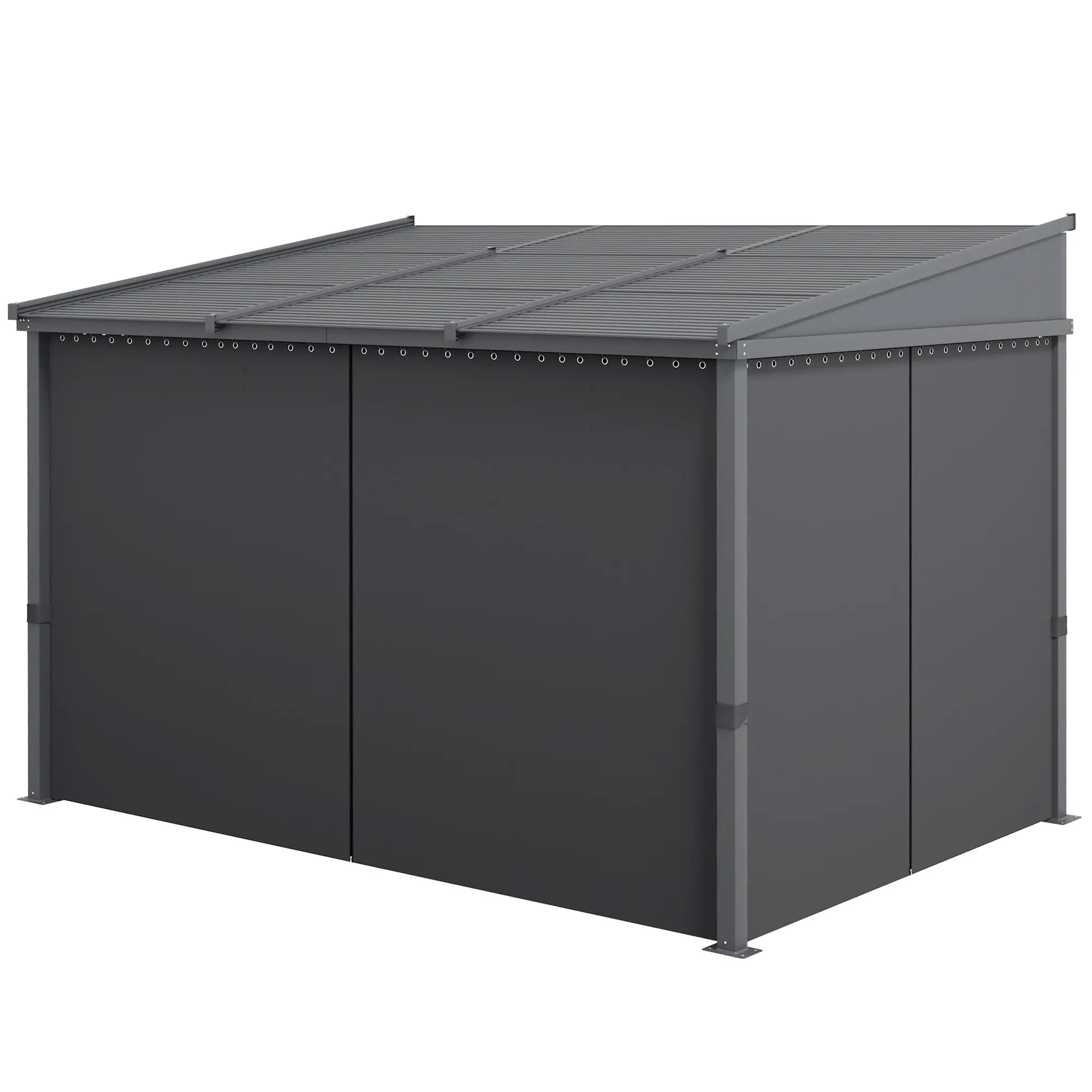 Outsunny Pergola Schiebedach Metallüberdachung