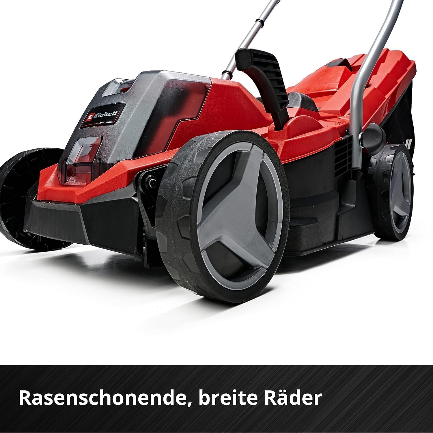 Einhell Akku-Rasenmher GE-CM 18/33 Li Kit Power X-Change (18 V, 33 cm Schnittbreite, bis 200 m, Brushless, 30L Fangkorb, 25-65 mm Schnitthhe, inkl. 4,0 Ah Akku + Ladegert)