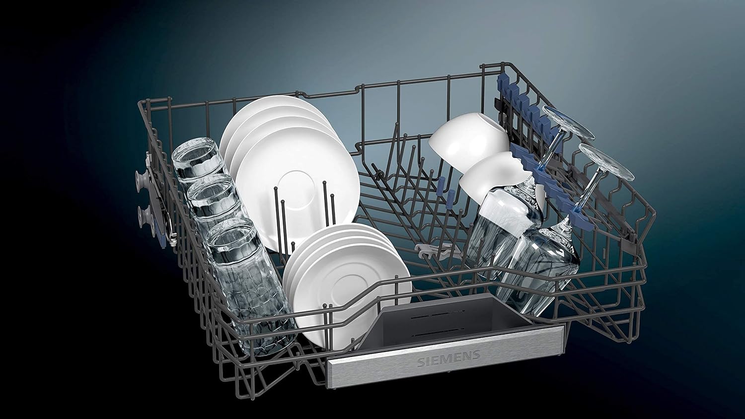 Siemens SN63EX14VE, iQ300 Smarter Geschirrspüler, Vollintegrierte Spülmaschine mit Besteckschublade, 60 cm, Auto Türöffnung dank autoOpen dry, Besonders leise durch iQdrive-Motor, infoLight aquaStop