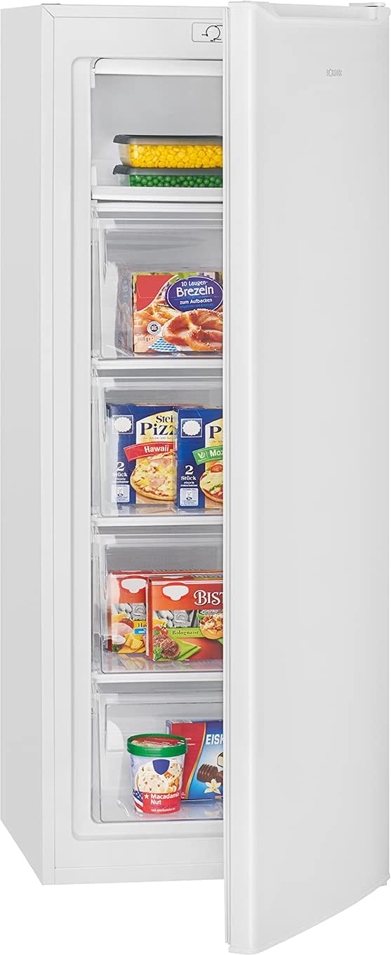 Bomann® Gefrierschrank | Tiefkühlschrank | Freezer | Nutzinhalt 168 Liter | wechselbarer Türanschlag | 4 Sterne Gefrierraum | GS 7340 inox