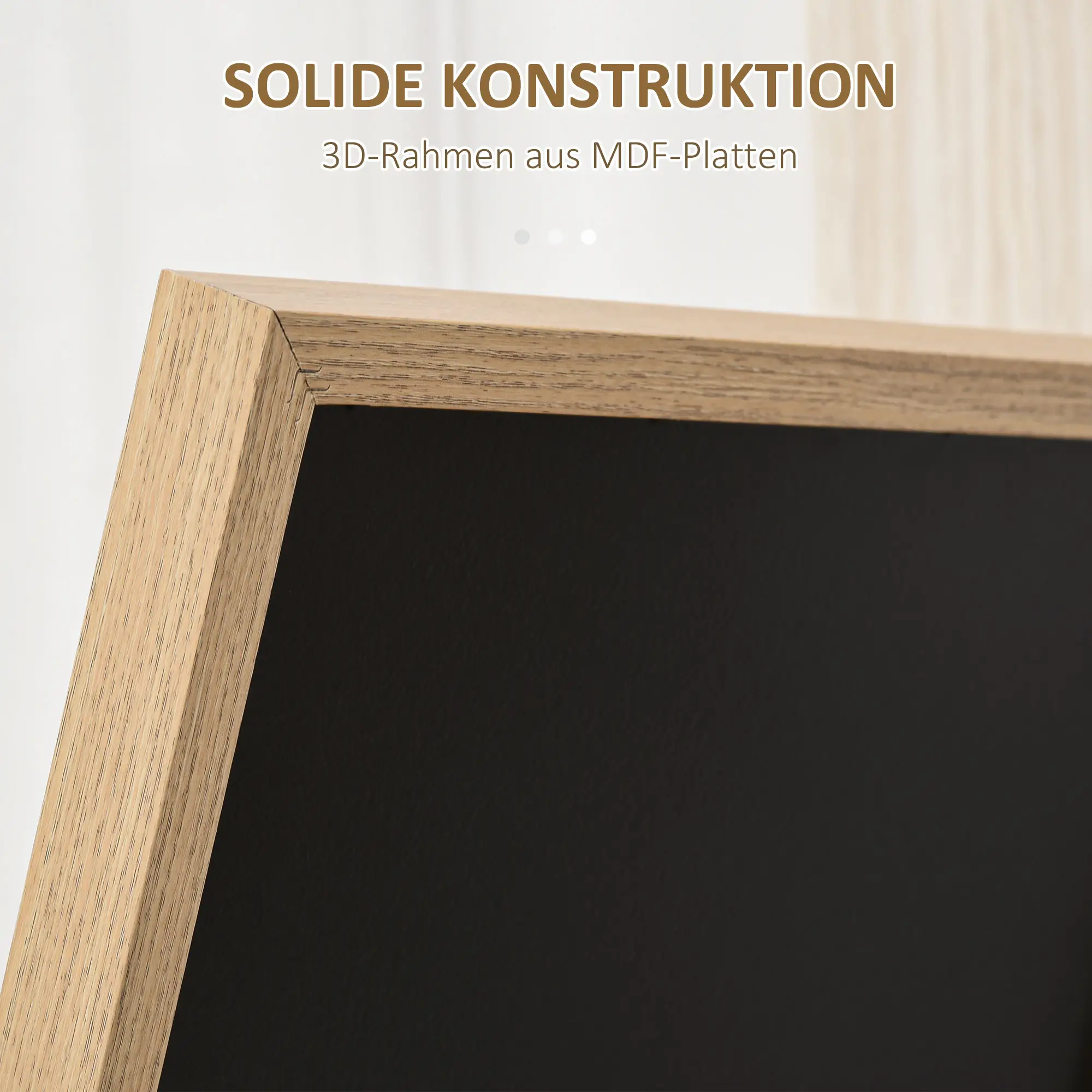 HOMCOM Standspiegel Ganzkörperspiegel bruchsicher Holzmaserung