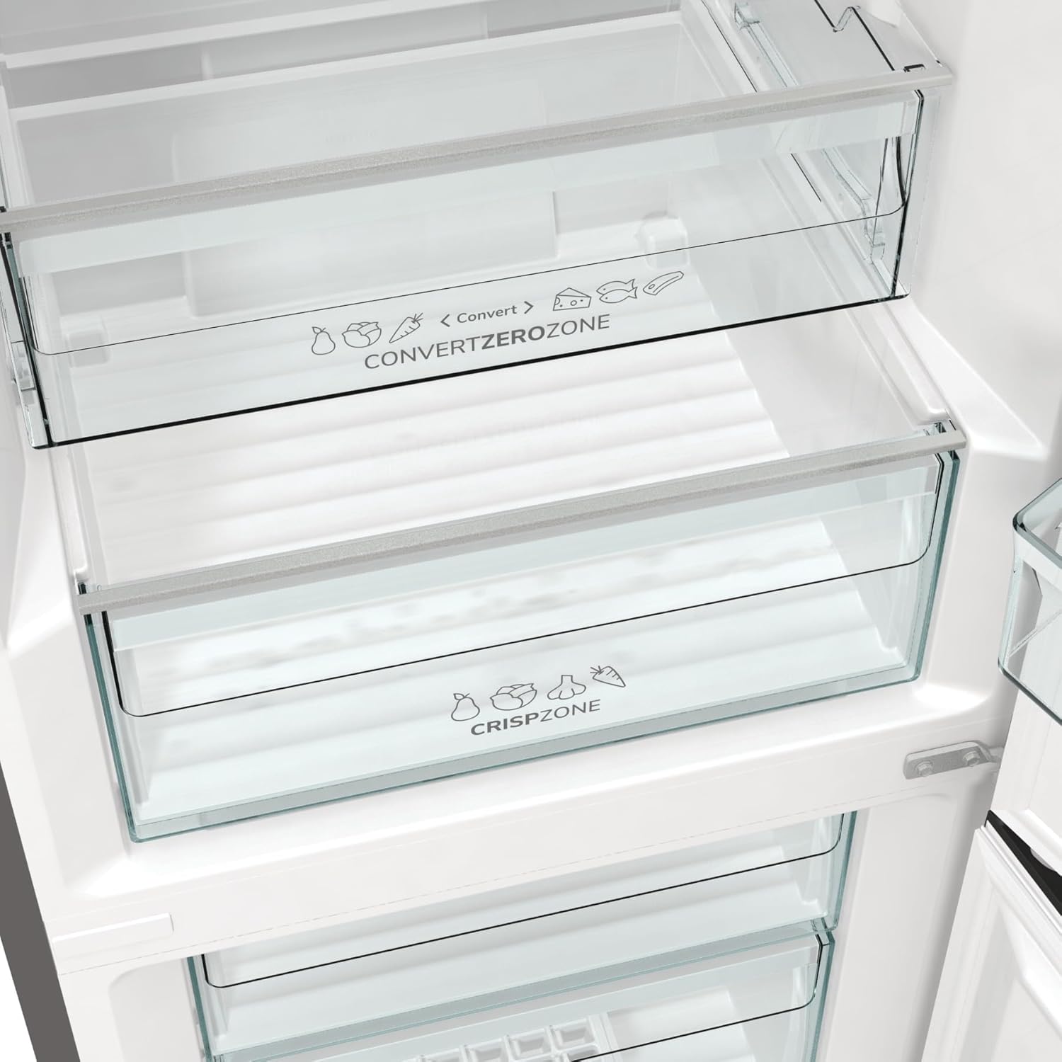 Gorenje N 619EAXL4 Kühl-Gefrier-Kombination/ LED Display/ 186 cm/ 300 l/ NoFrostPLus/ Gemüsefach mit Feuchteregler/ FastFreeze/ edelstahl