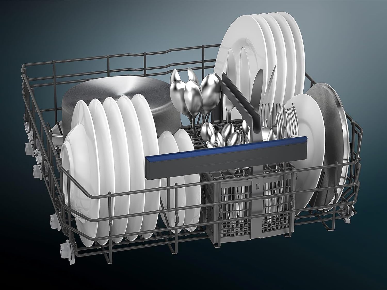 Siemens SN63EX14VE, iQ300 Smarter Geschirrspüler, Vollintegrierte Spülmaschine mit Besteckschublade, 60 cm, Auto Türöffnung dank autoOpen dry, Besonders leise durch iQdrive-Motor, infoLight aquaStop