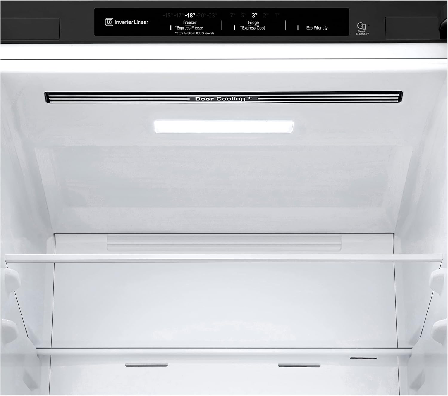 LG GBP62MCNBC, Klasse B, 384 L, Kühl-/ Gefrierkombination, Frische Features, Kühlschrank mit Gefrierfach und Innendisplay, DoorCooling+, LINEARCooling, 59,5 x 203 x 67,5 cm ꟷ Matte Black