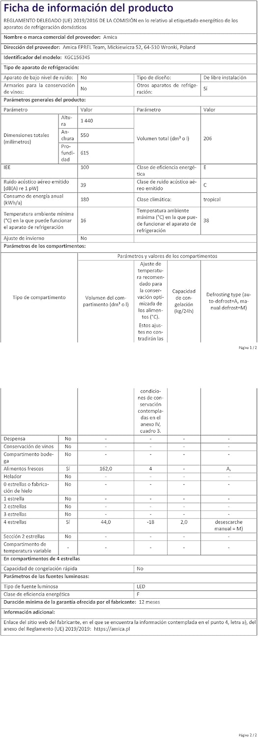 Amica KGC 15632 T Retro Kühl-/Gefrierkombination / Ice Blue (Türkis) / 144cm (H) x 55cm (B) x 62cm (T) / Retro-Design / Kühlschrank mit Gefrierfach