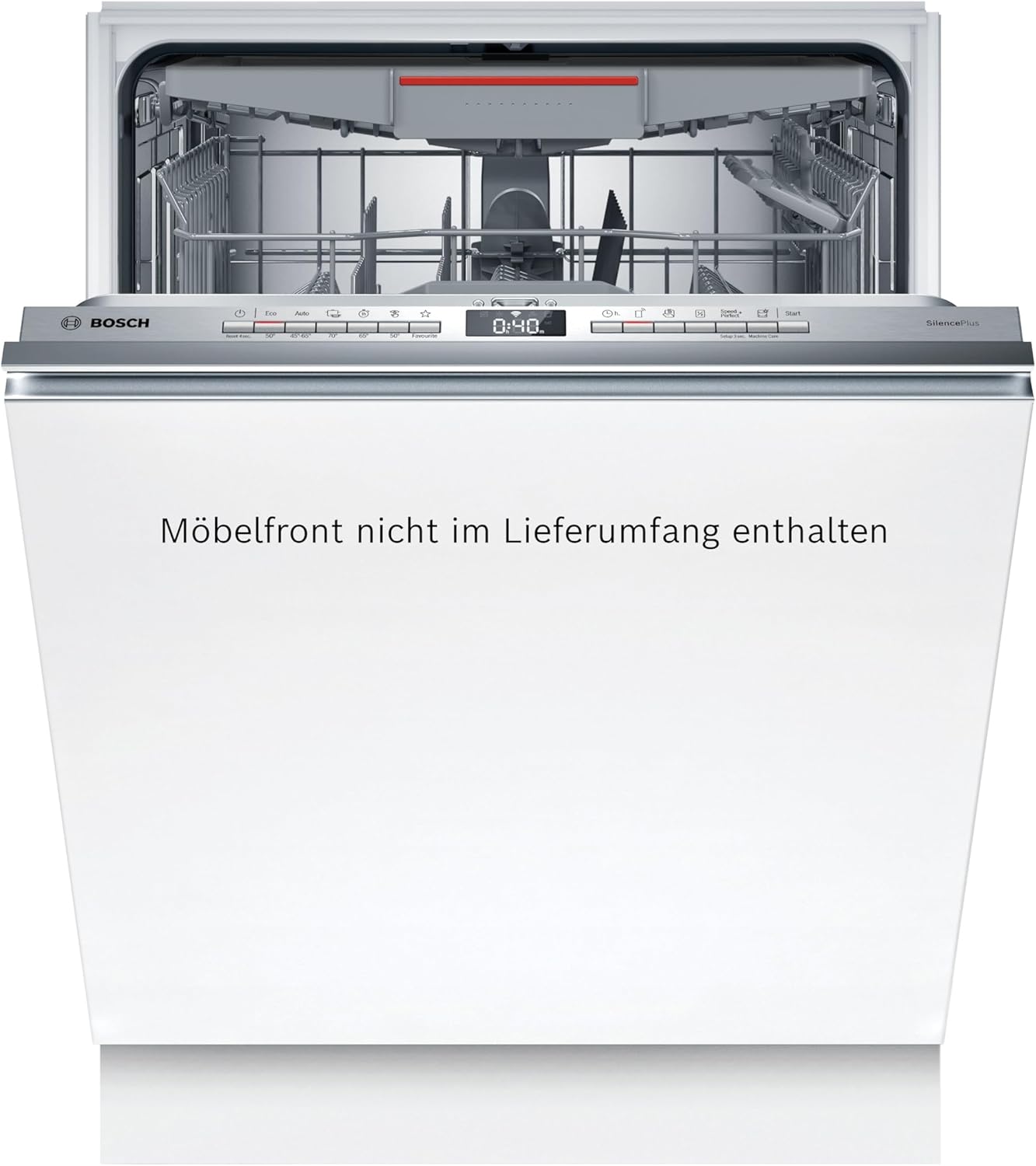 Bosch SMU4ECS28E, Serie 4, Smarter Unterbau-Geschirrspüler 60 cm, Besteckschublade, Spülmaschine Made in Germany, besonders Leise, Extra Trocknen, schneller sauberes Geschirr, Ferndiagnose, Edelstahl