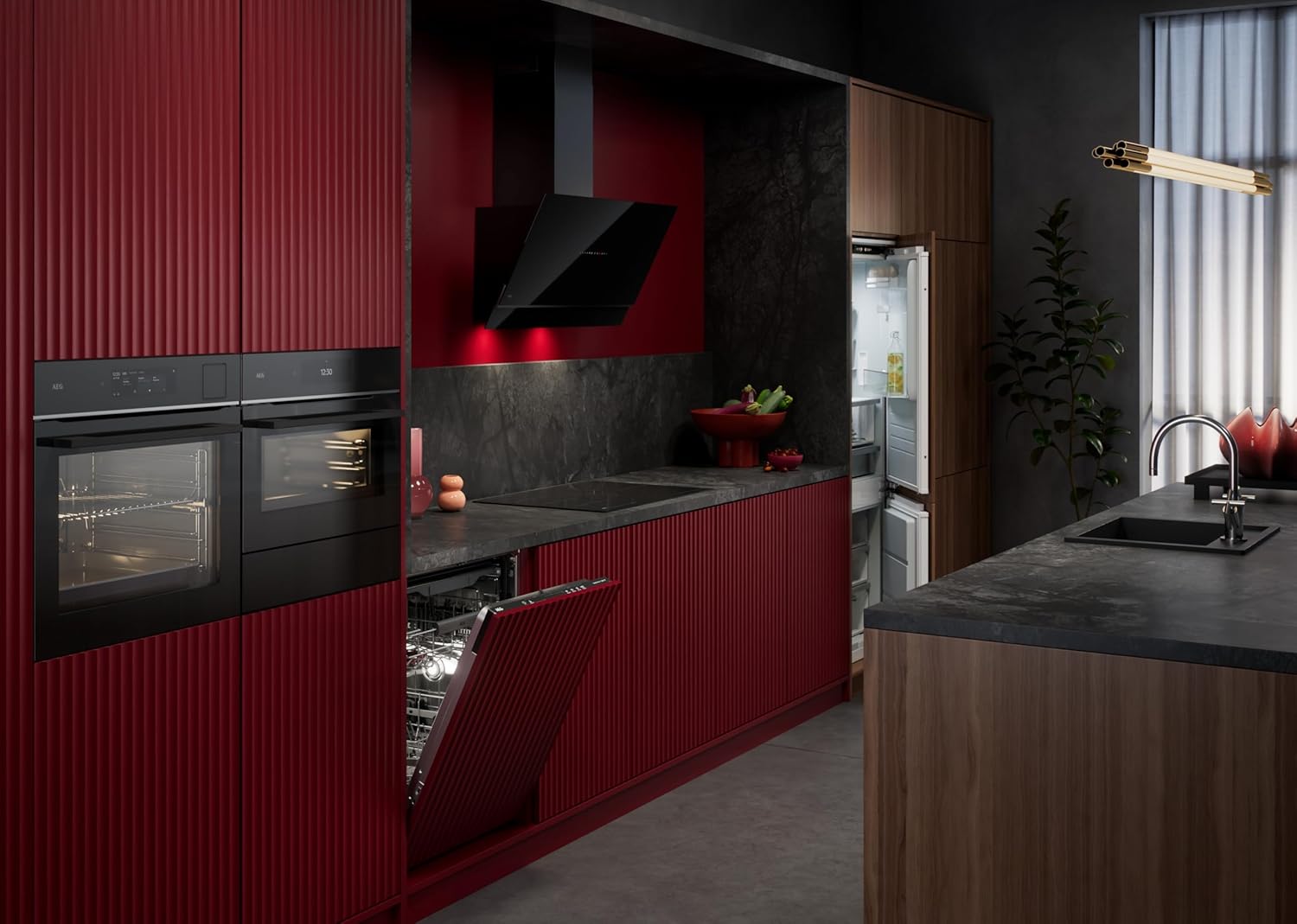 AEG IKE84441XB Autarkes Kochfeld / Herdplatte mit Touchscreen, Topferkennung & Hob²Hood-Funktion / Induktionskochplatte / 4 Kochzonen / Edelstahlrahmen / 80 cm Schwarz