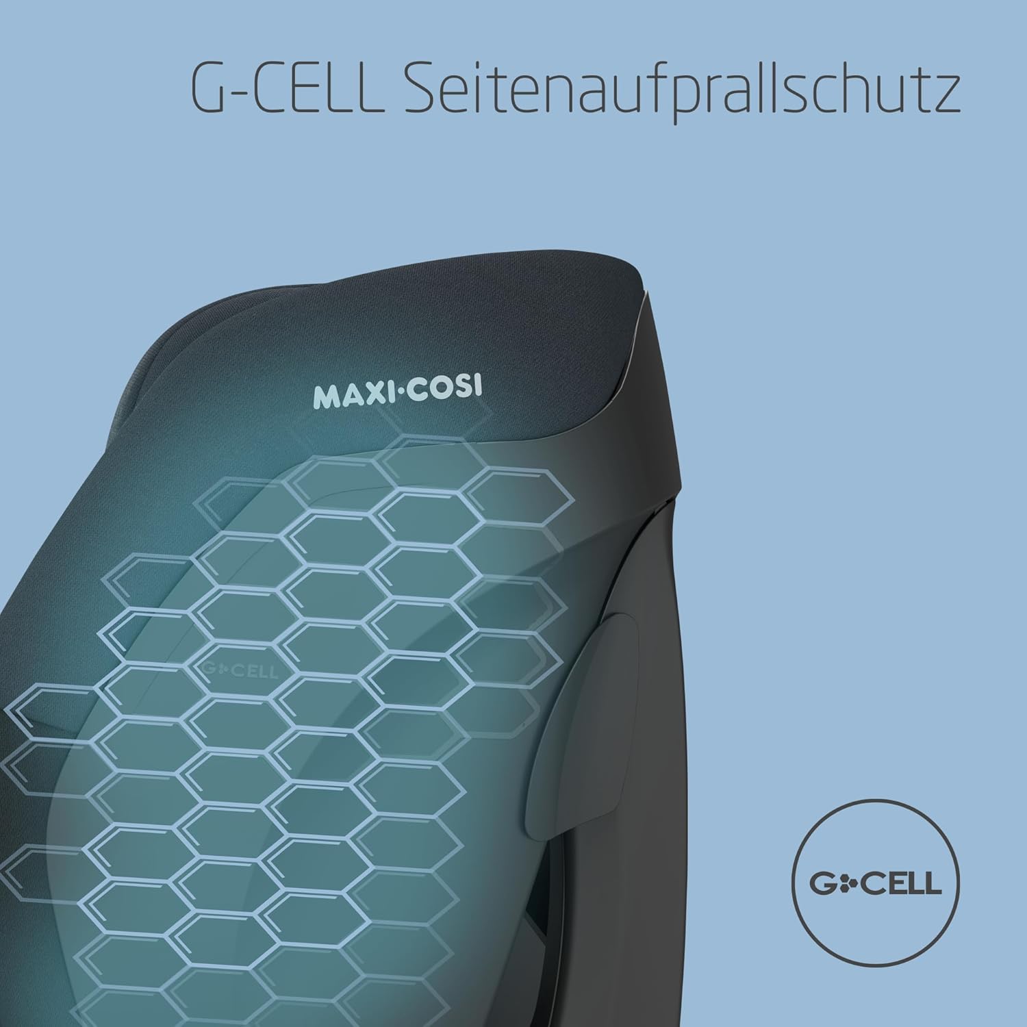 Maxi-Cosi Titan S i-Size, Mitwachsender Kindersitz, 15Monate–12Jahre (76–150cm), ISOFIX Kindersitz Auto, 5 Sitzpositionen, 13 Kopfstützenstufen, G-CELL-Schutz, 5-Punkt-Sicherheitsgurt, Tonal Black