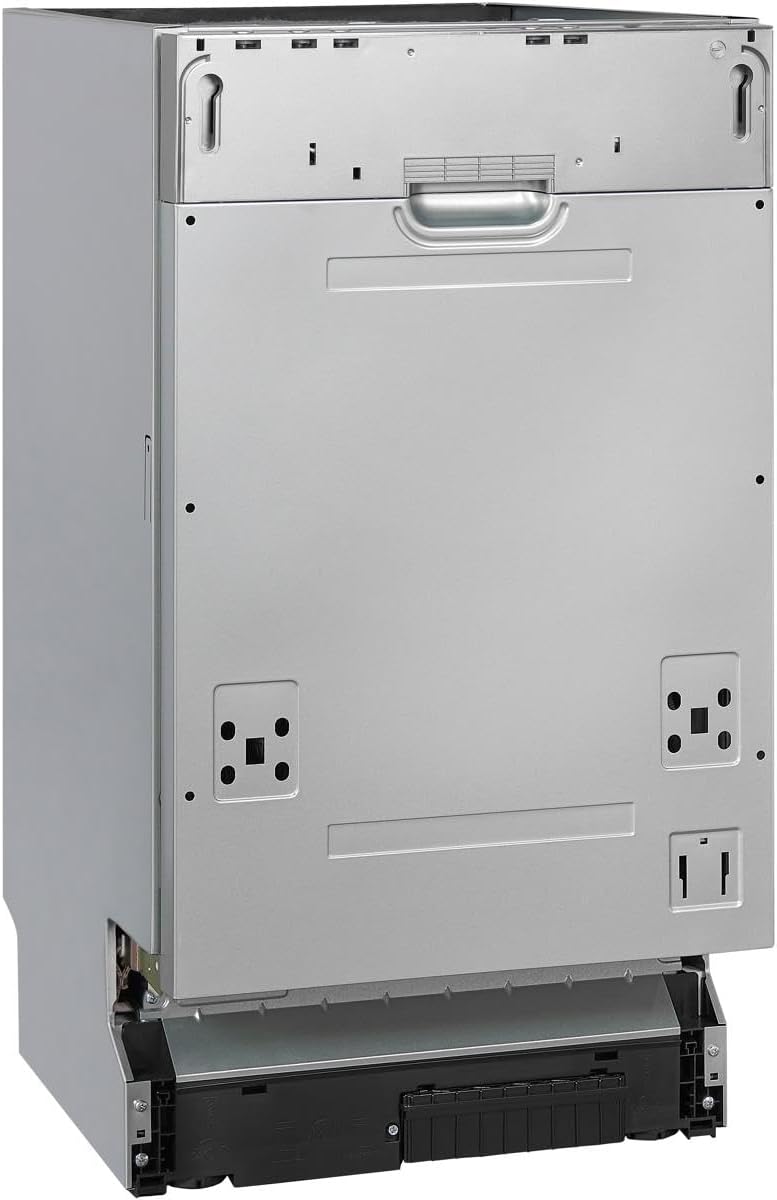 Exquisit Geschirrspüler, Spülmaschine, 45 cm Breite, Teilintegriert, 9 Maßgedecke, 9 Liter, Startzeitvorwahl, ECO-Modus, Geschirrspüler 45 cm, EGSP51009-EB-030E inox