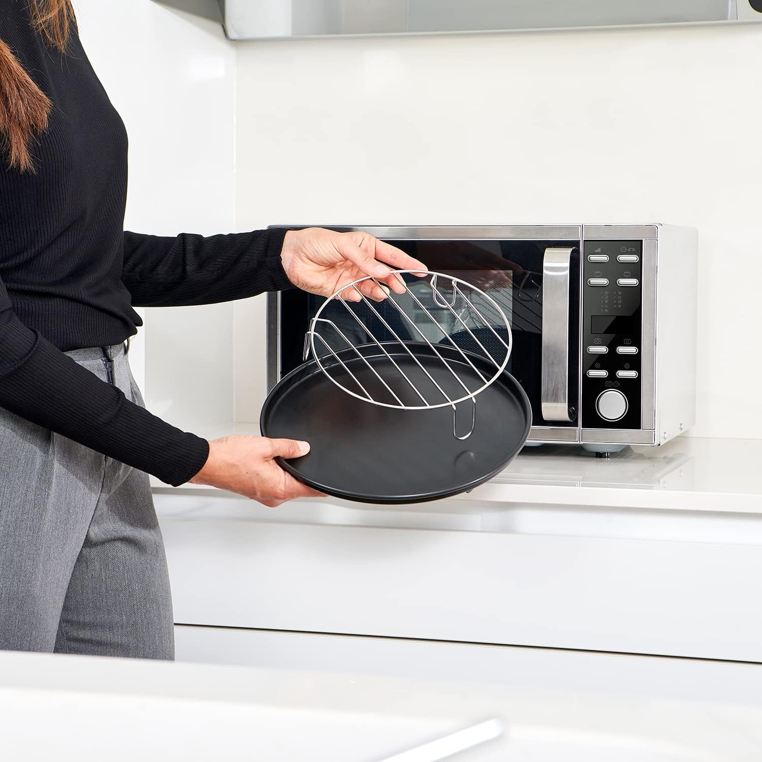 Black+Decker ES9700040B BXMZ901E Mikrowelle mit Grill und Konvektion, 25 liters, Grau