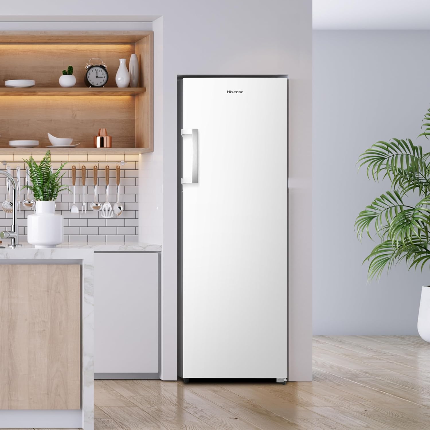 Hisense FV191N4AW2 Gefrierschrank/ TotalNoFrost/ SuperFreeze/ Türalarm/ Multiflow 360°/ BigBox/ 143,4 cm/ Gefrierteil 147 l/ 41 dB/ 205 kWh/Wei