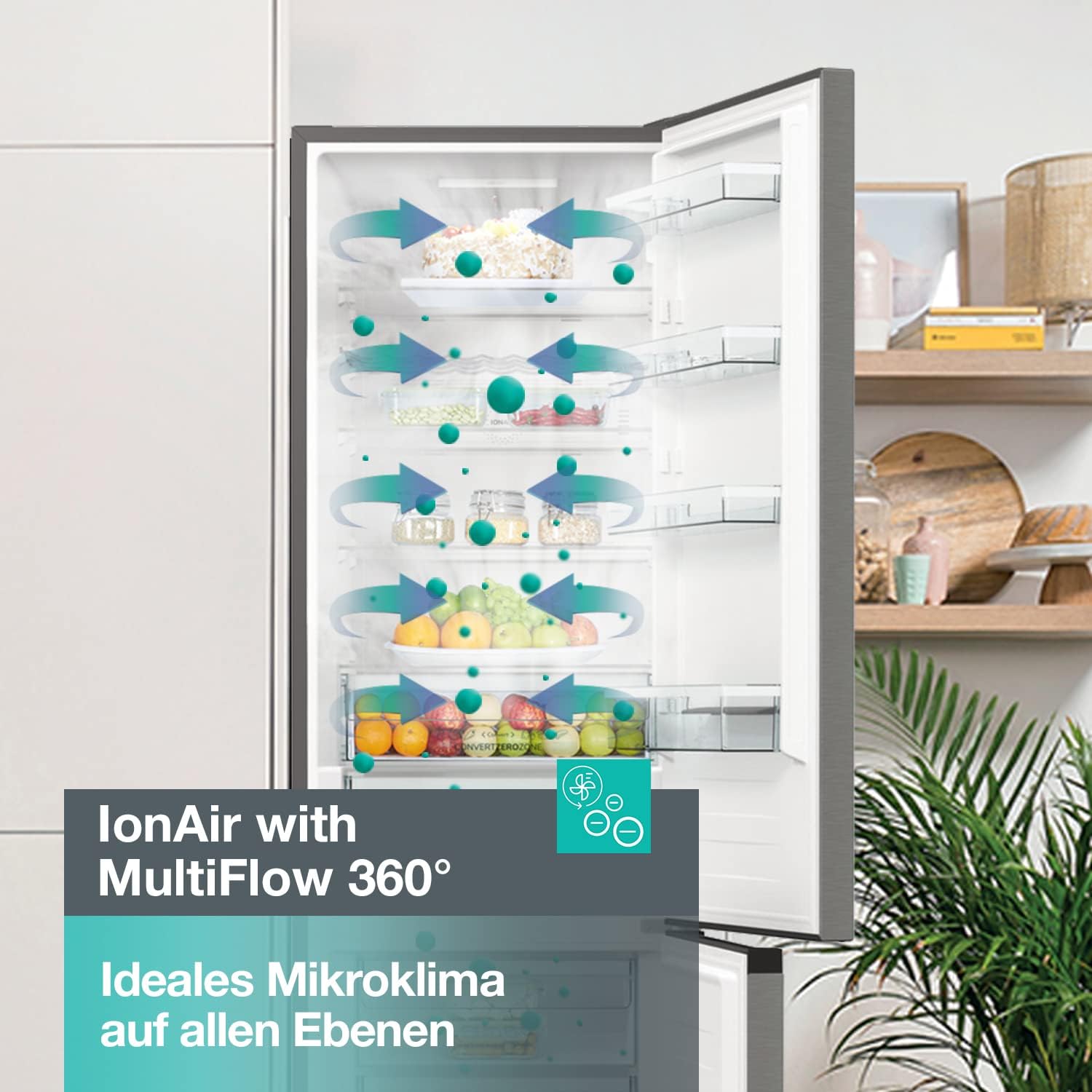 Gorenje N 619EAXL4 Kühl-Gefrier-Kombination/ LED Display/ 186 cm/ 300 l/ NoFrostPLus/ Gemüsefach mit Feuchteregler/ FastFreeze/ edelstahl