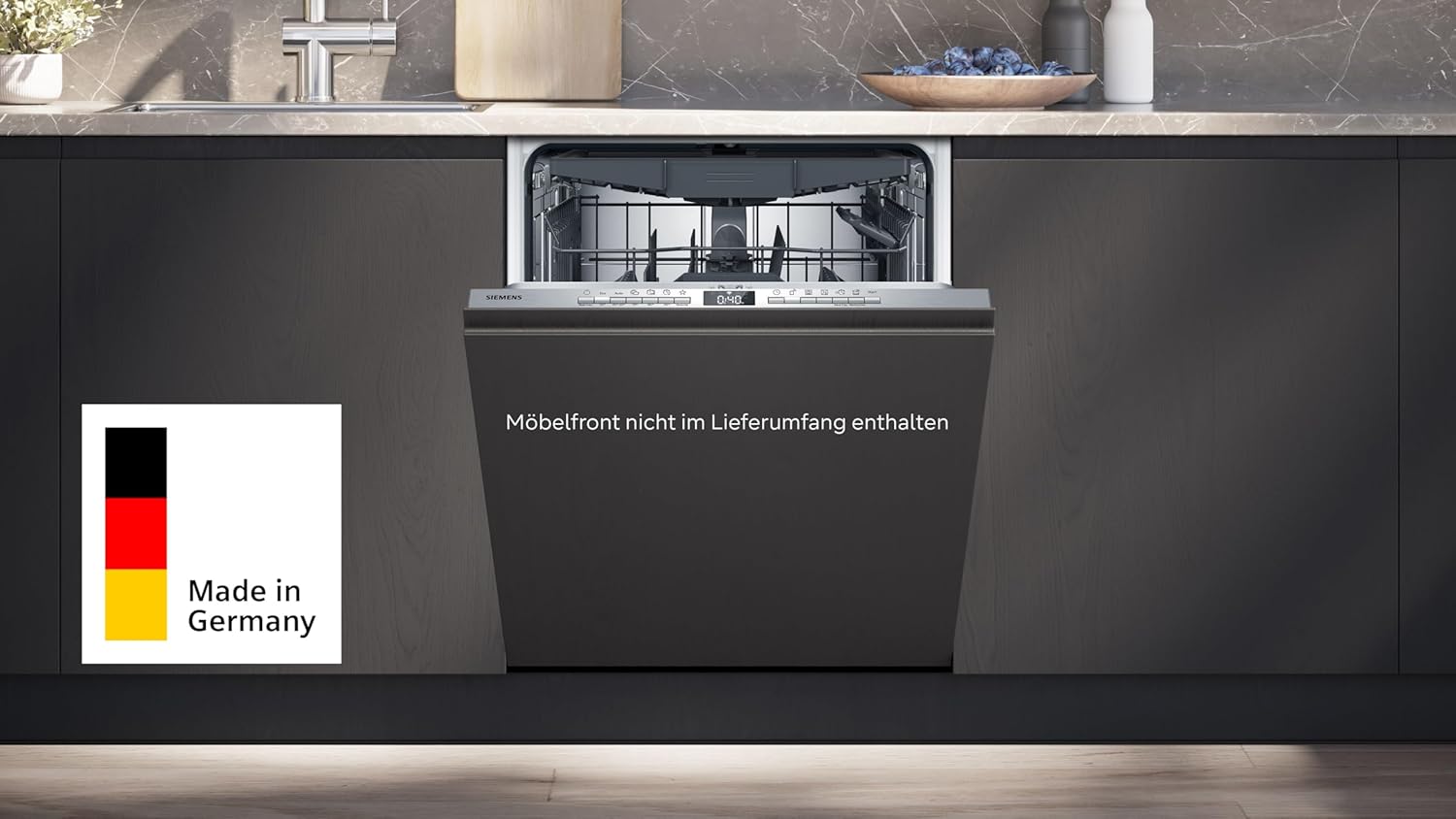 Siemens SN63EX14VE, iQ300 Smarter Geschirrspüler, Vollintegrierte Spülmaschine mit Besteckschublade, 60 cm, Auto Türöffnung dank autoOpen dry, Besonders leise durch iQdrive-Motor, infoLight aquaStop