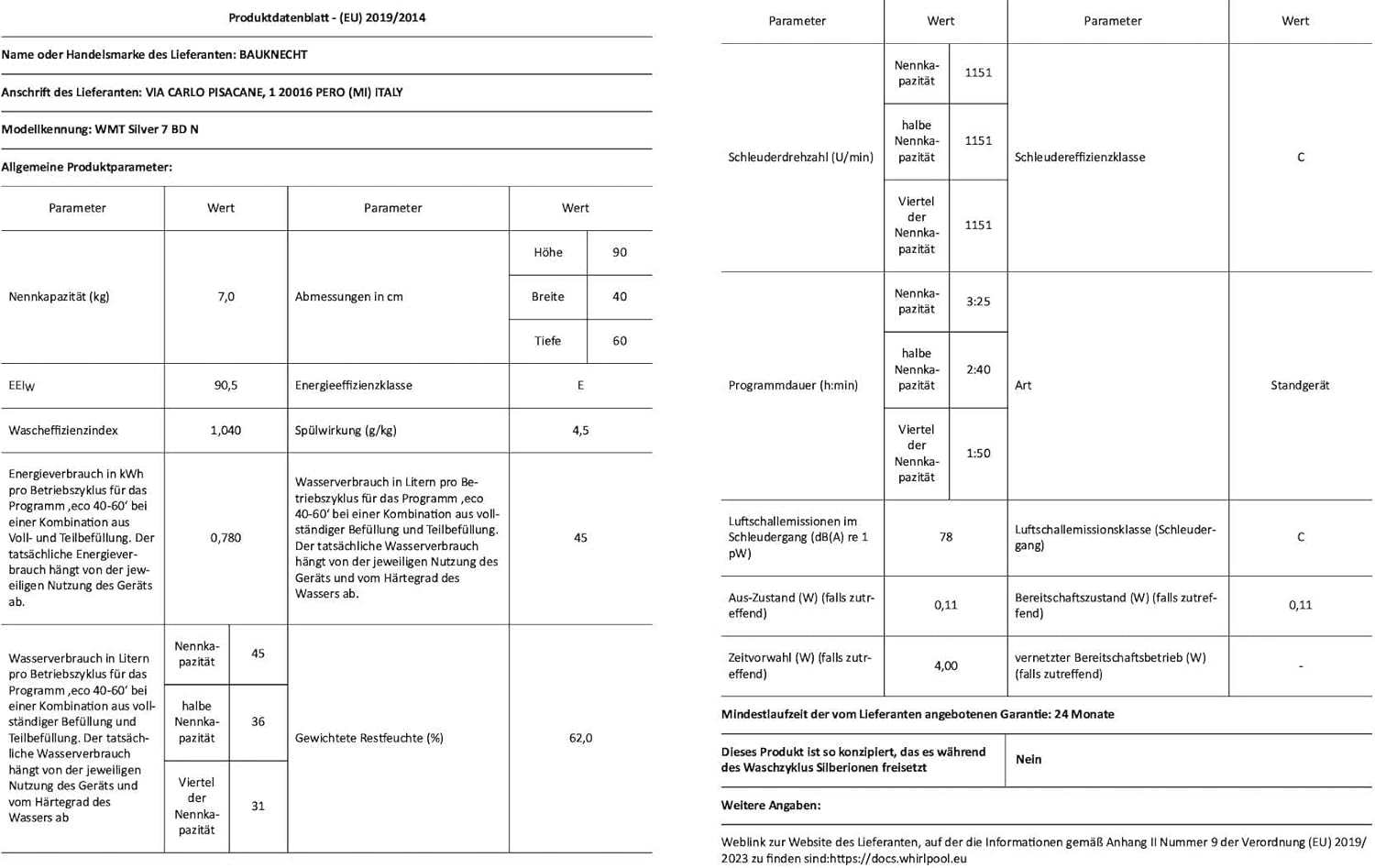 Bauknecht WMT Silver 6513 D4 Toplader-Waschmaschine/ 6,5 kg/ 1300 UpM/Vollwasserschutz/Autom.-Trommelpositionierung/SoftOpening/ 15° Green&Clean/Kurz 30/ Aqua Saver/Extra Spülen/Startzeitvorwahl