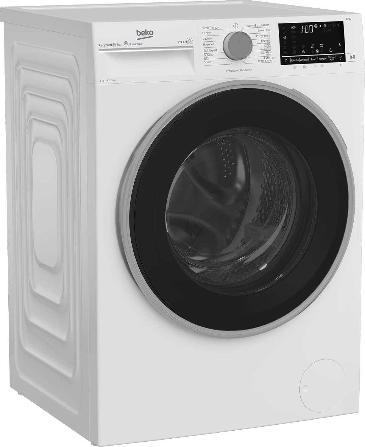 Beko B5T4824IF bPRO 500 Wäschetrockner, 8 kg, Frontlader Wärmepumpentrockner, allergikergeeignet, 15 Programme, Dampffunktion, Knitterschutz, Silent-Programm, AquaWave Schontrommel, Weiß