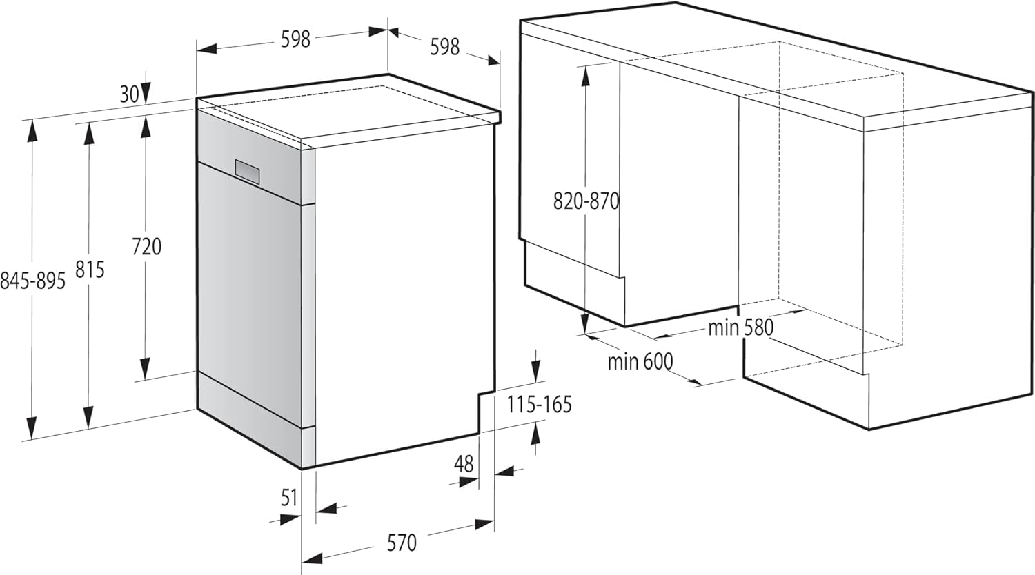 Gorenje GS 620 C10S Freistehender Geschirrspüler/ 60cm / 14 Maßgedecke / 3 Körbe / 5 Programme/Inverter PowerDrive Motor/SpeedWash/TotalDry/vollständiger Überlaufschutz/Grau Metallic