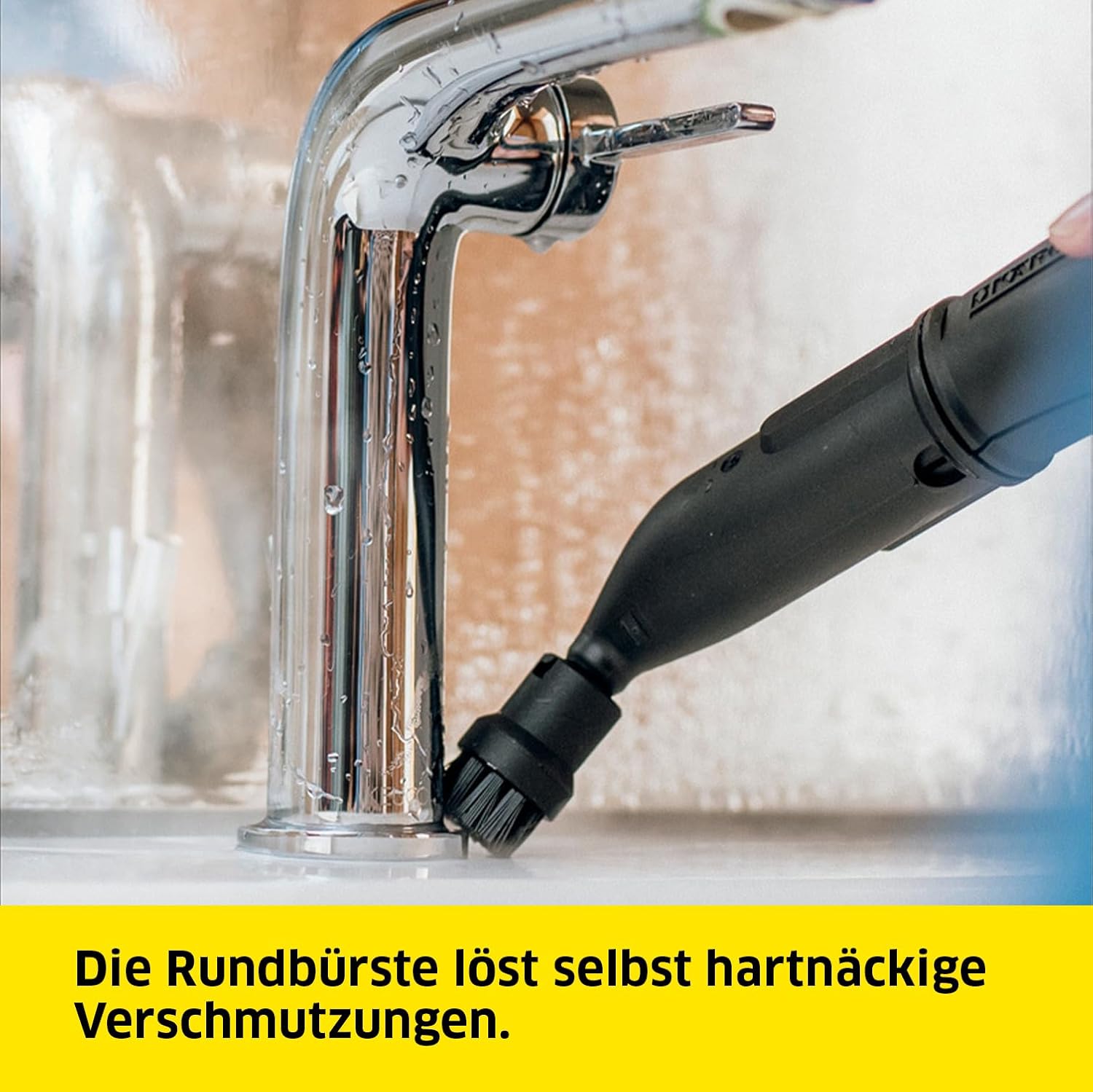 Krcher Dampfreiniger SC 5 EasyFix Iron Plug mit Heiwasser-Zuschaltung, Dampfdruck: 4,2 bar, Aufheizzeit: 3 min., Flche: ca. 150 m, Tank: 0,5 l + 1,5 l, Bodenreinigungsset EasyFix und Düsen