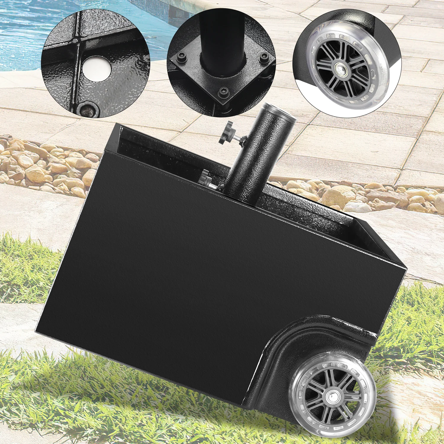 Sonnewelt Sonnenschirmstnder Schirmstnder mit Rollen