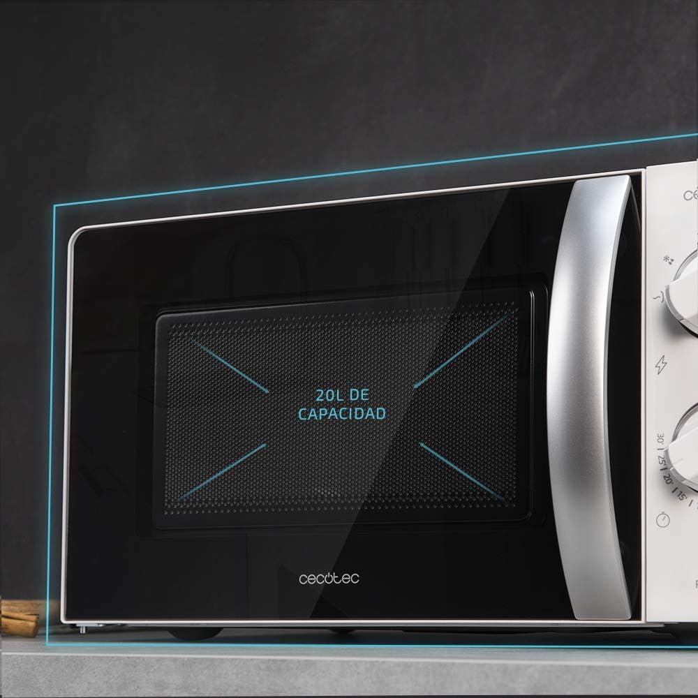 Cecotec Mikrowelle mit ProClean 8110 Grill. 28l Kapazität, Ready2Clean Beschichtung, 1000 W Leistung, 1000 W Grill, 5 Betriebsebenen, 8 Programme, 60 min Timer, LED-Anzeige