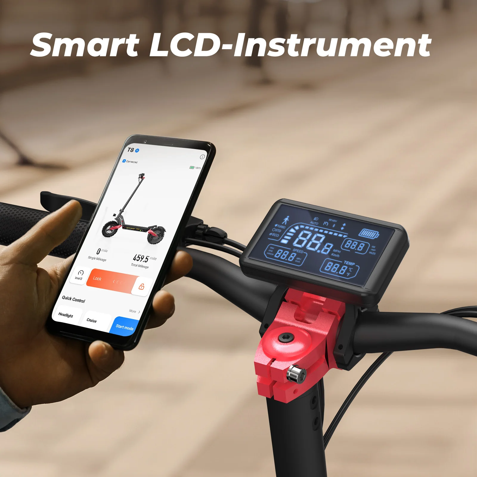 T8 Offroad-E-Scooter Mit Straßenzulassung 1200W Motor 100KM Reichweite (ABE,eKFV)