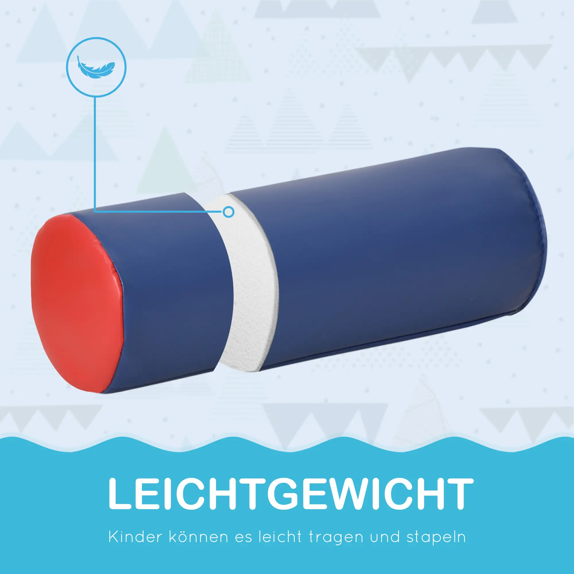 HOMCOM Softbausteine Spielbausteine 7-tlg. fördert Fantasie, leicht zu reinigen