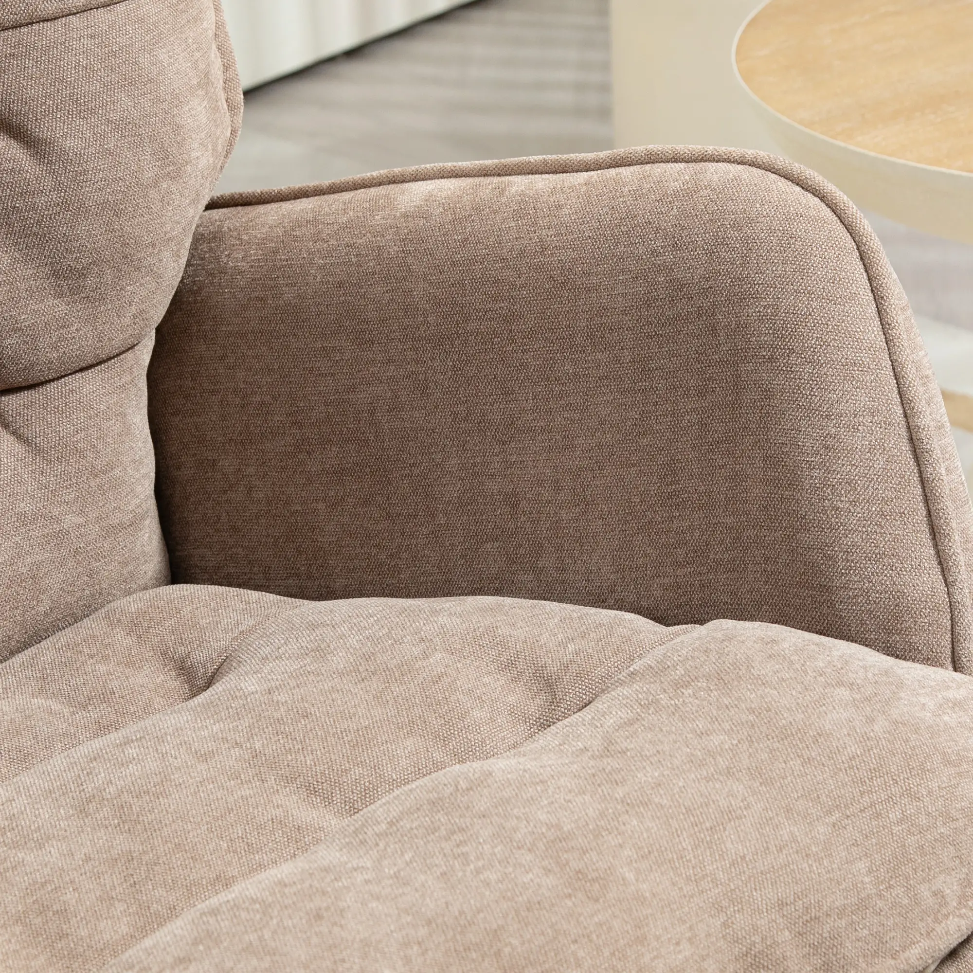 HOMCOM Schaukelstuhl Schwingsessel sanftes Schaukeln Chenille-Komfort