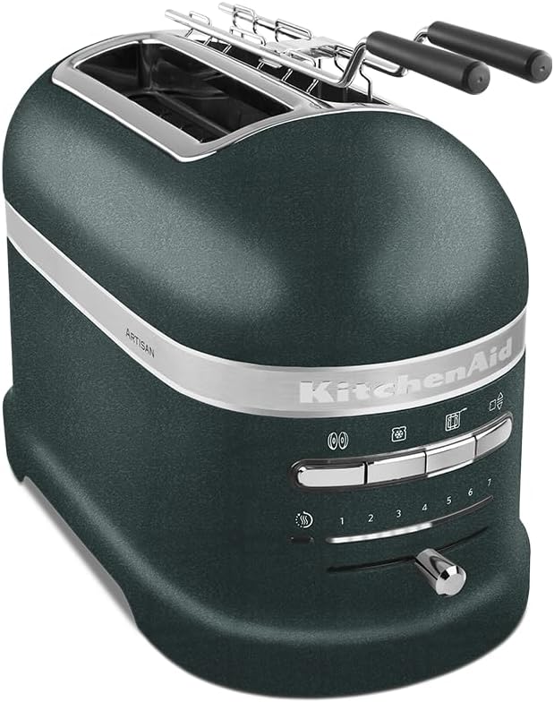 KitchenAid Toaster für 2 Scheiben mit Sandwich-Zange | Artisan | Retro Toast Machine | Verschiedene Funktionen und Bräunungsstufen | Grün