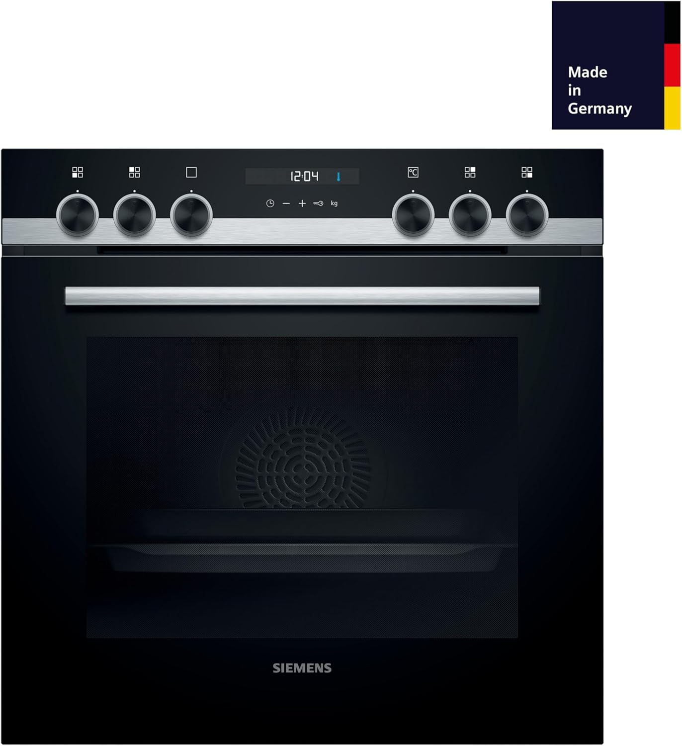 Siemens EQ522IA00 iQ500 Herd-Glaskeramik-Kochfeld-Kombination herdgesteuert, 59,4 cm breit, granit Glanz-Emaille - einfache Reinigung, cookControl10 - Automatikprogramme