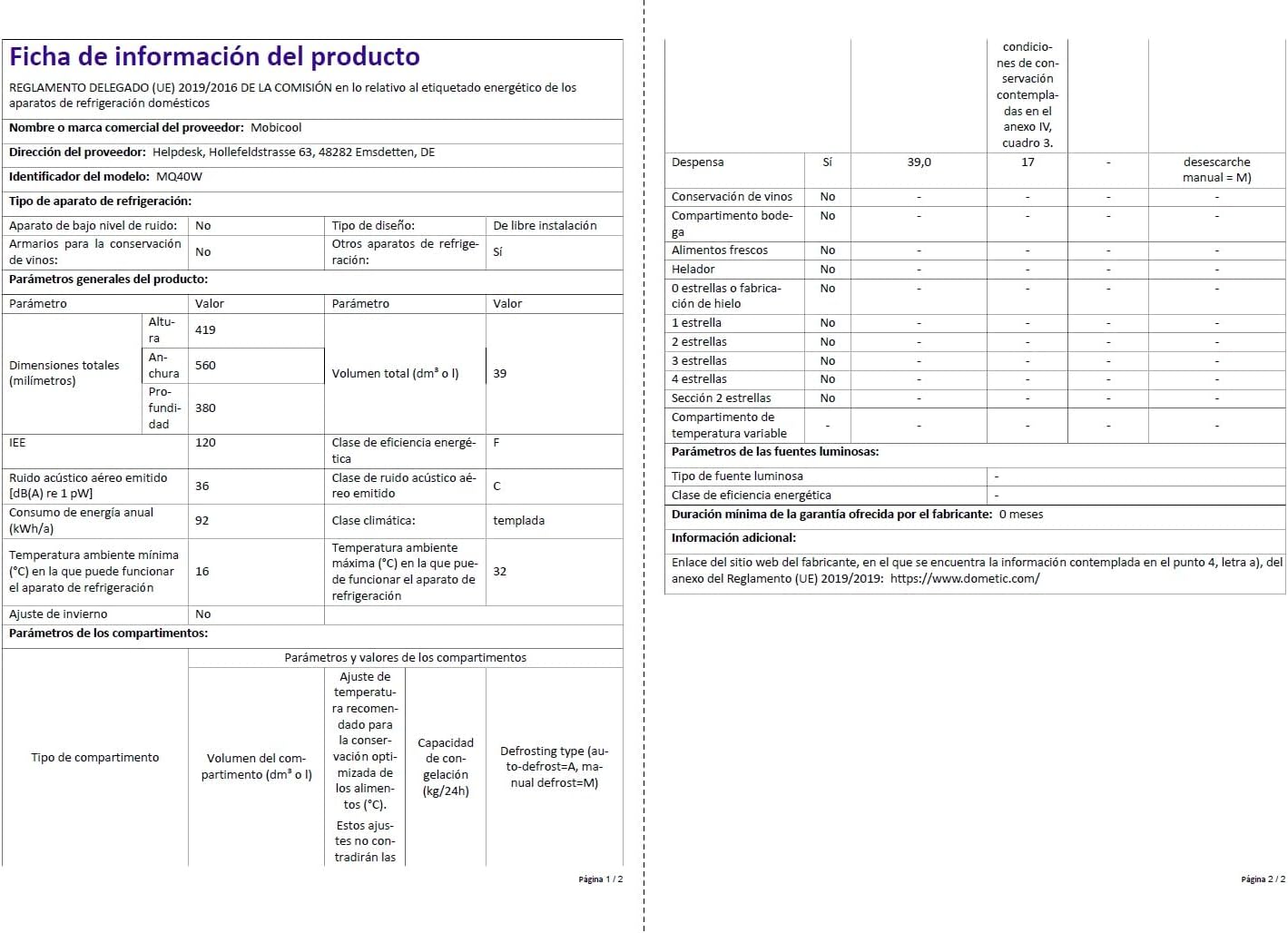 MOBICOOL MQ40W Kühlbox mit Rollen | Elektrisch | 39 L | 12V, 230V | für Auto, Boot, Reisemobil und Steckdose