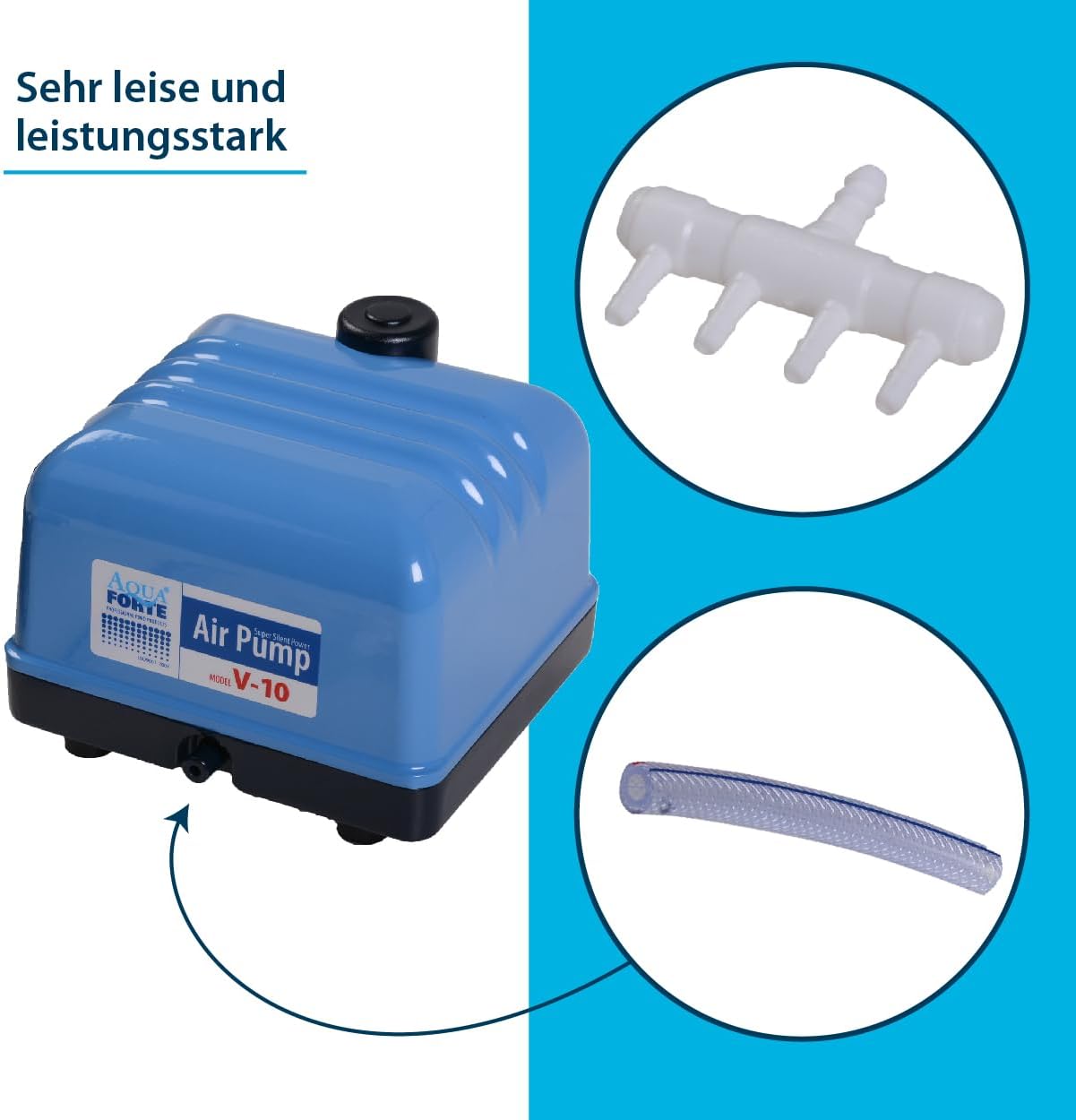 AquaForte Filter-/Teichpumpe DM-22.000 Vario S, 70-200W, Förderhöhe 7,5m, regelbar mit externem Controller. Ideal als Teichpumpe oder als Bachlauf- /Wasserfallpumpe.