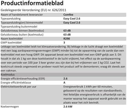 Comfee Mobiles Klimagert Easy Cool 2.0, 7000 BTU 2,0kW, Kühlen&Ventilieren&Entfeuchten, Raumgre bis 68m(25㎡), APP-Steuerung/Alexa/Google Home/IFTTT, Mobile Klimaanlage mit Abluftschlauch