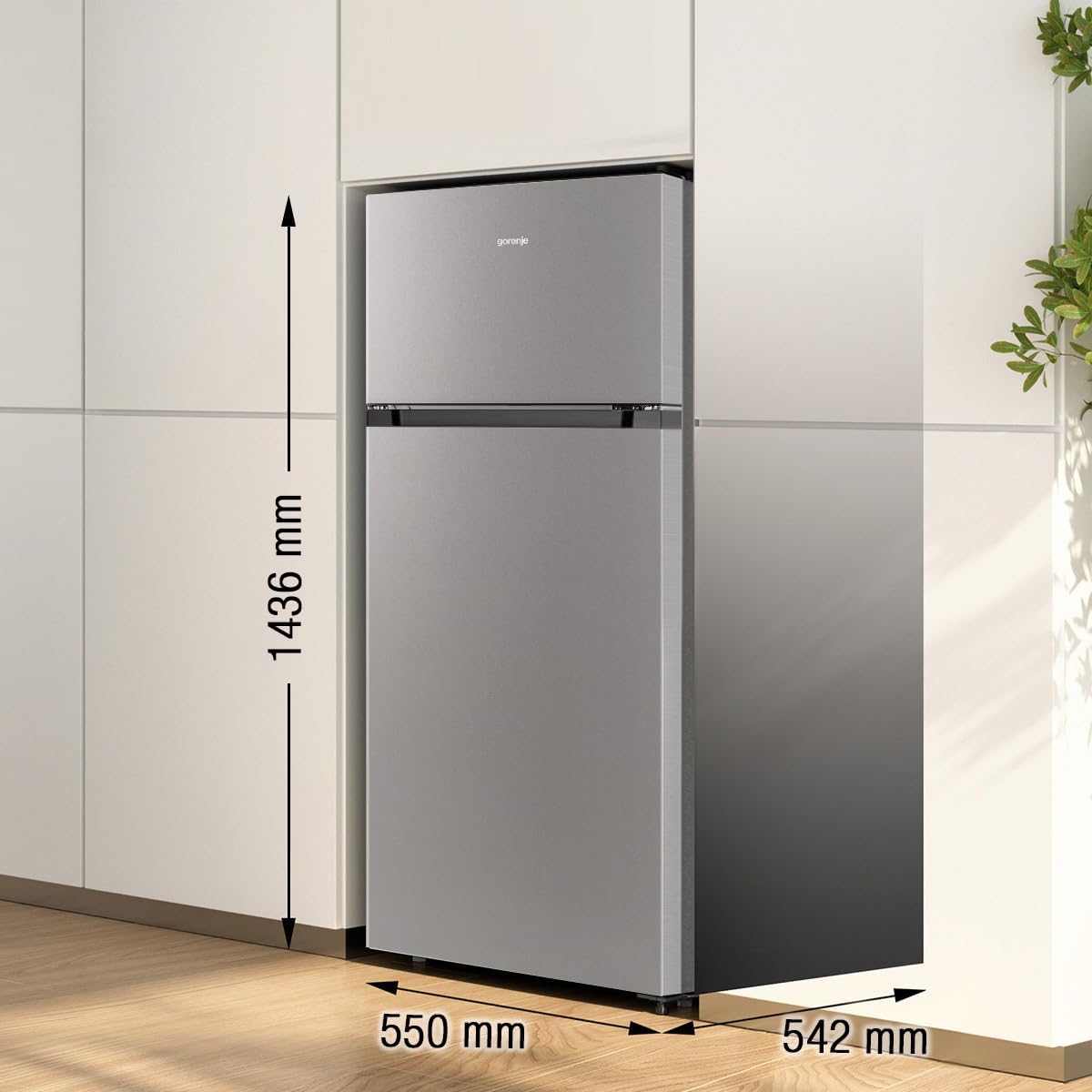 Gorenje N 619EAXL4 Kühl-Gefrier-Kombination/ LED Display/ 186 cm/ 300 l/ NoFrostPLus/ Gemüsefach mit Feuchteregler/ FastFreeze/ edelstahl