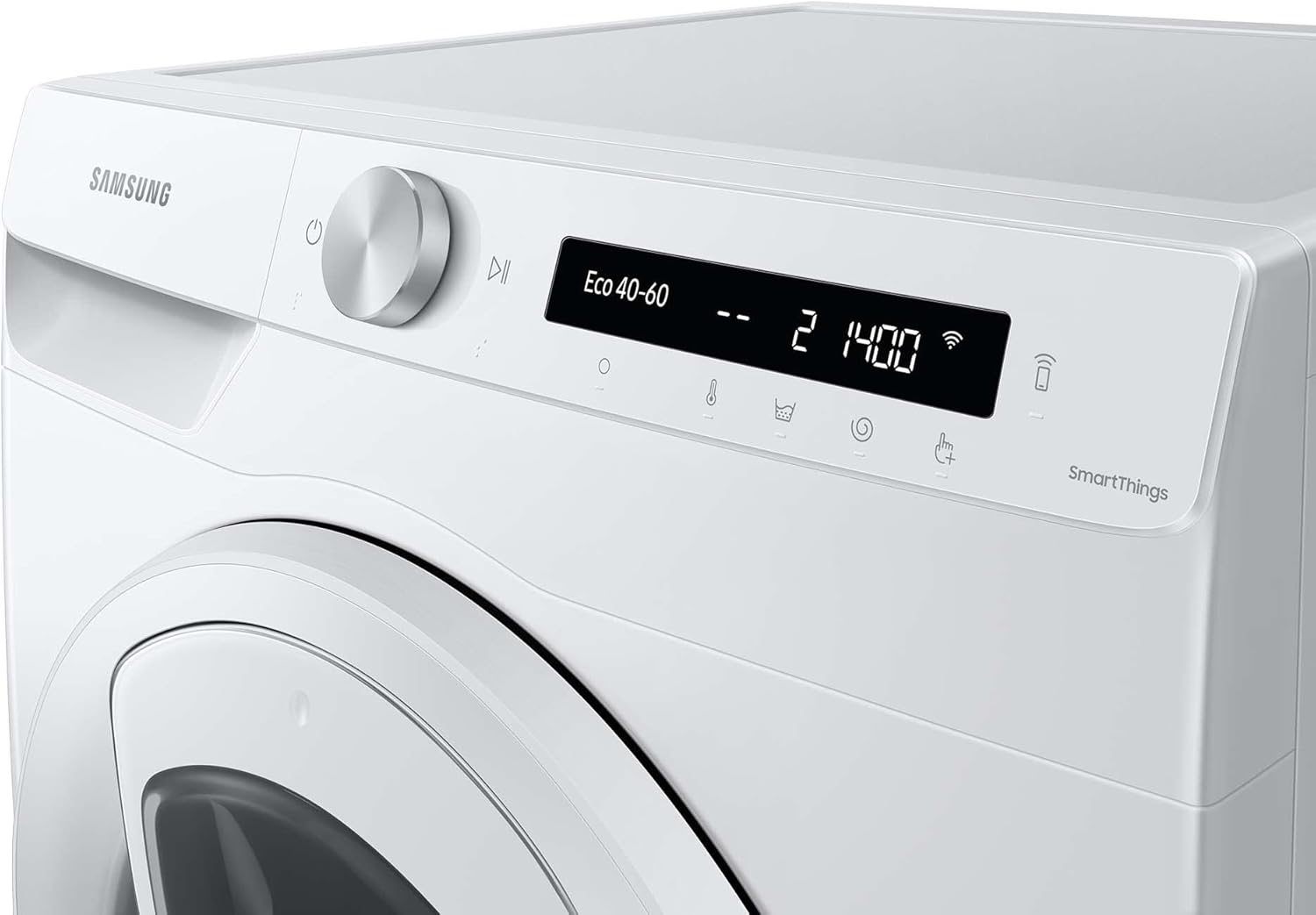 Samsung WW80T554ATW/S2 Waschmaschine, 8 kg, 1400 U/min, Ecobubble, AddWash, WiFi-SmartControl, Hygiene-Dampfprogramm, Weiß