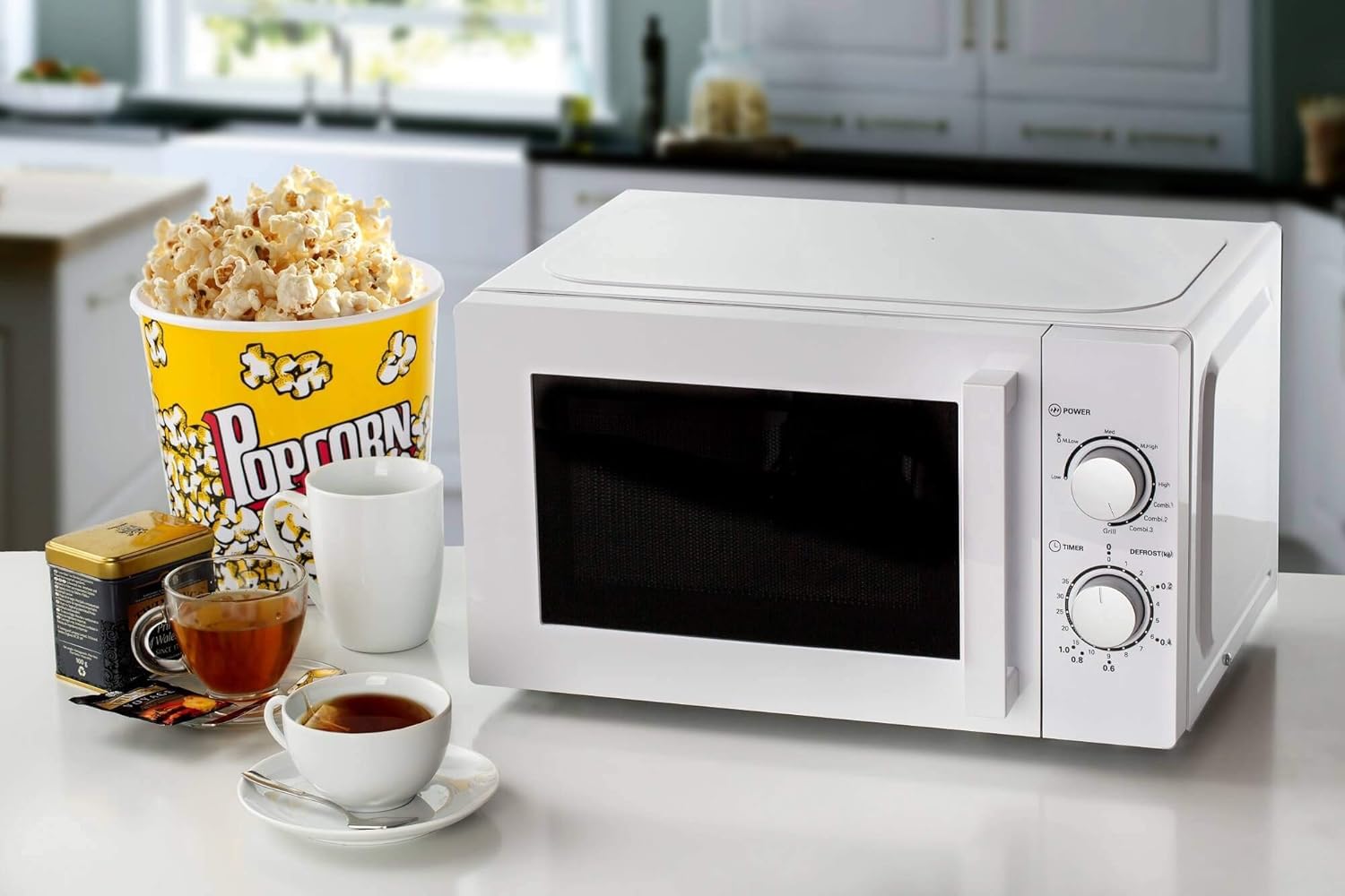 Ariete 952 Mikrowelle kombiniert mit Grill – 5 Leistungsstufen – 3 kombinierte Funktionen – 1000 Watt – 20 Liter – Weiß