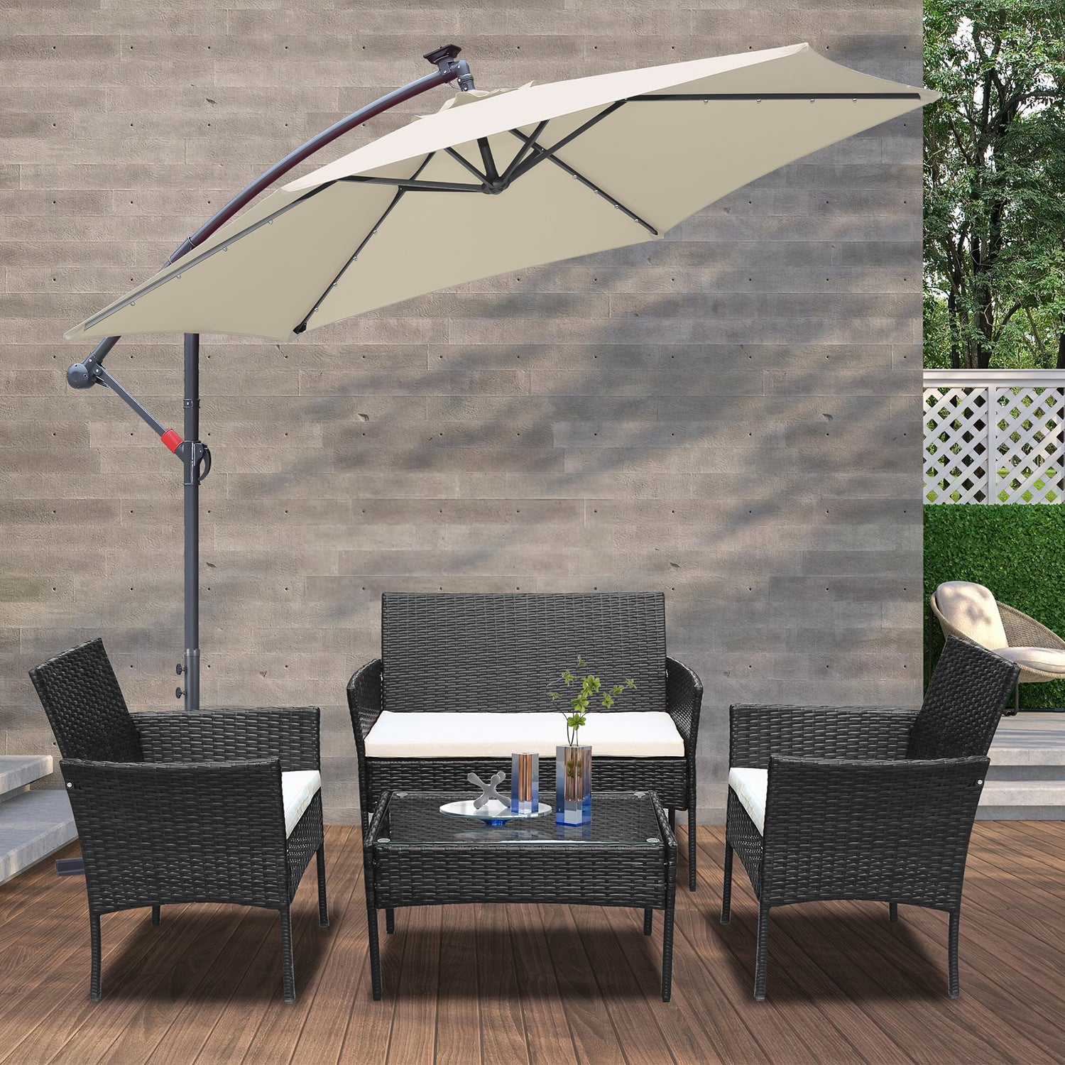 Sonnewelt Polyrattan Sitzgruppe Gartenmbel Set