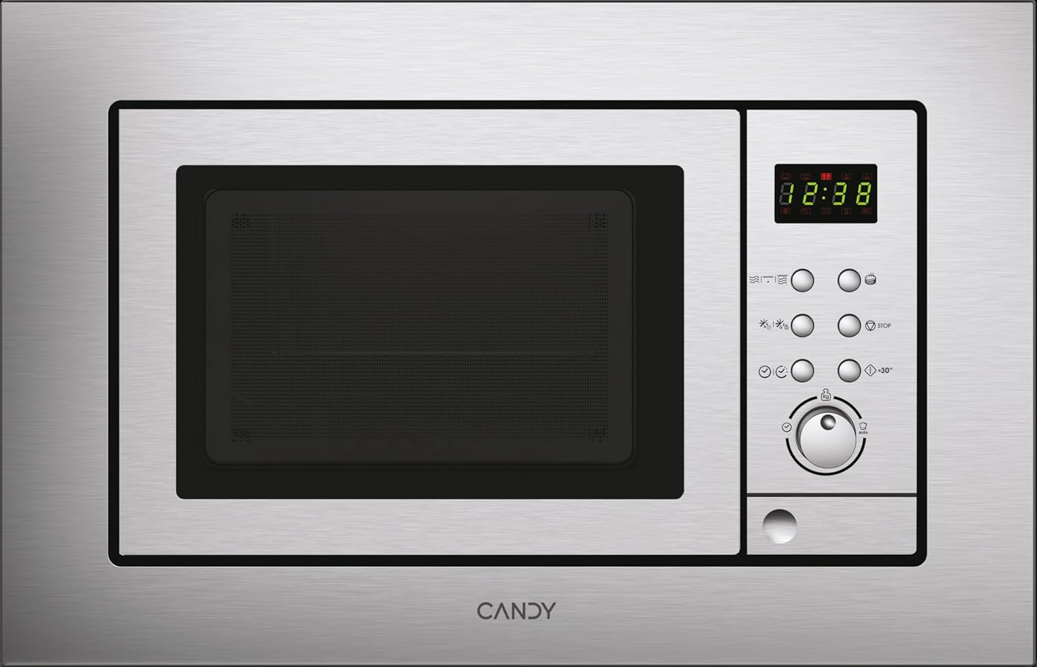 Candy MIC 201 EX Einbau-Mikrowelle / Volumen: 20 Liter / Mikrowelle: 800W / Grill: 1000W, Metallisch